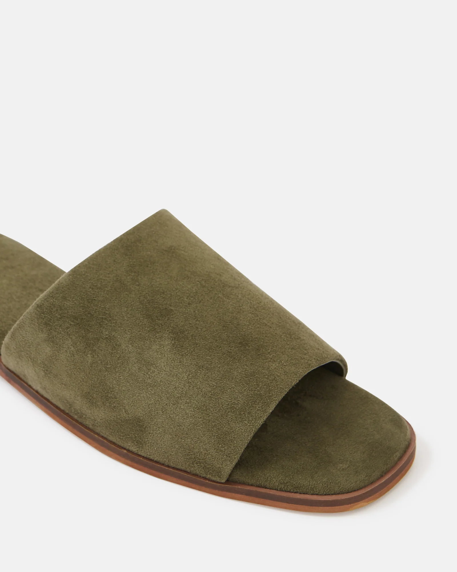 Doro Boho Green Suede Leather Slide - Image 3