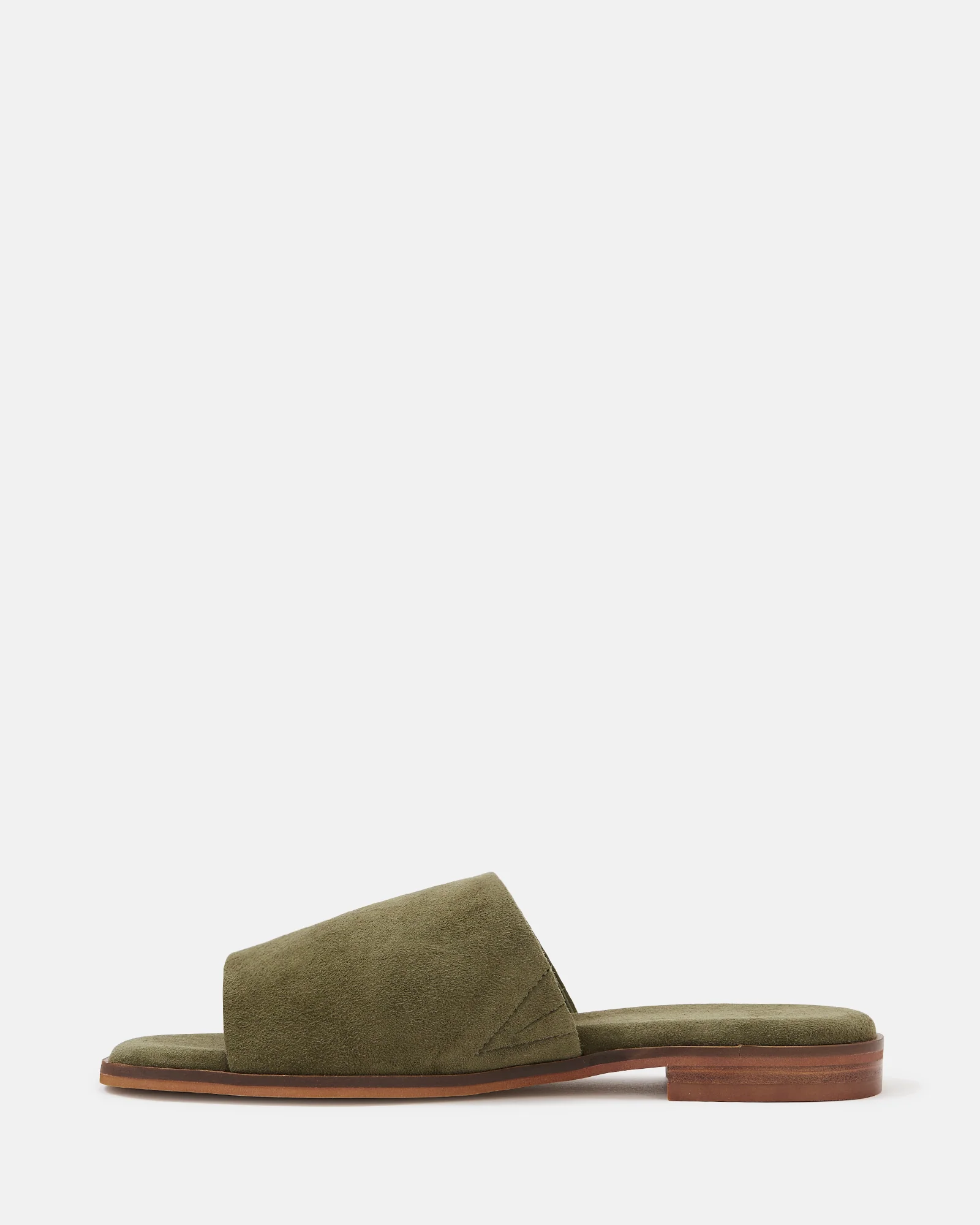 Doro Boho Green Suede Leather Slide - Image 6