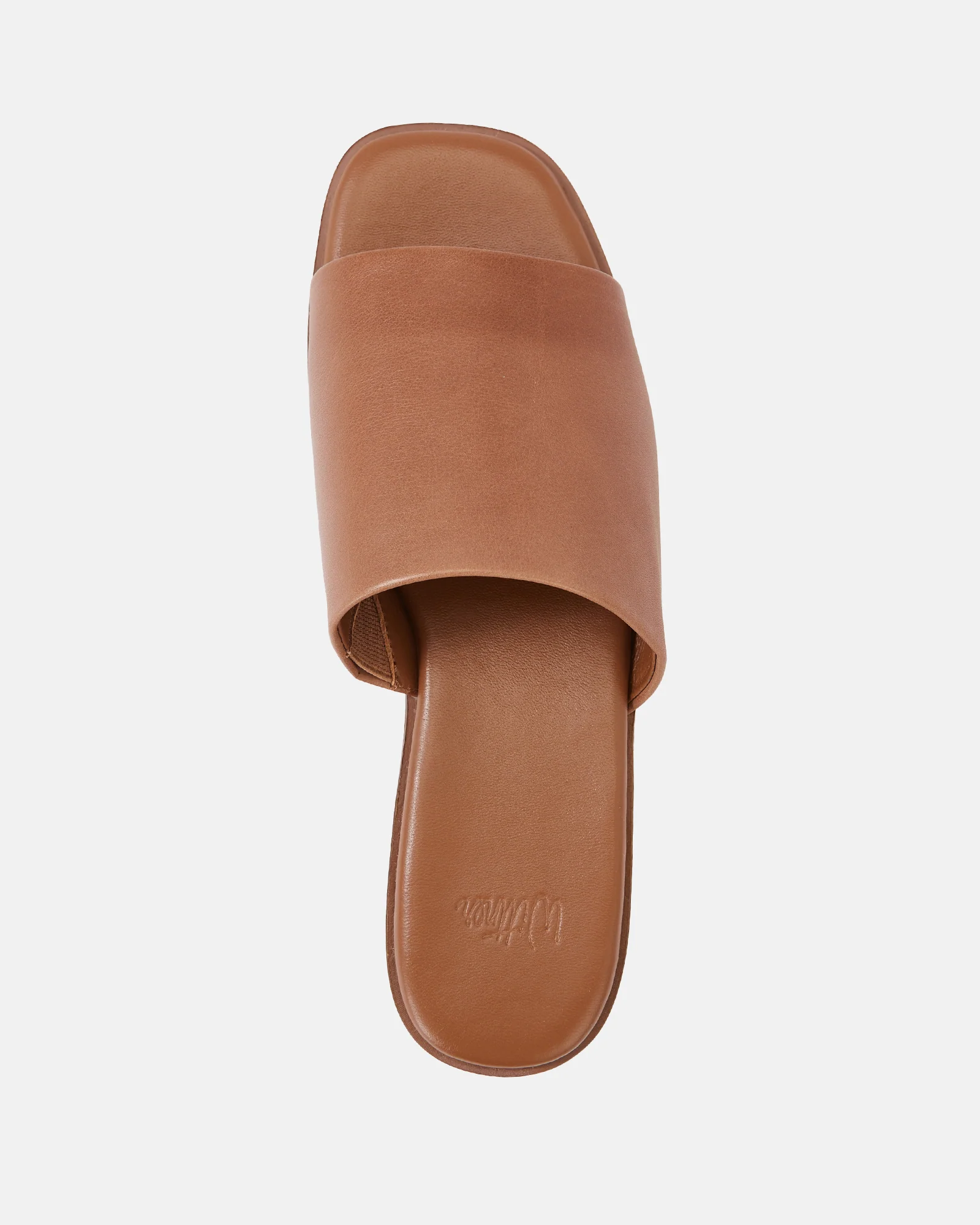 Doro Dark Cognac Leather Slide - Image 5