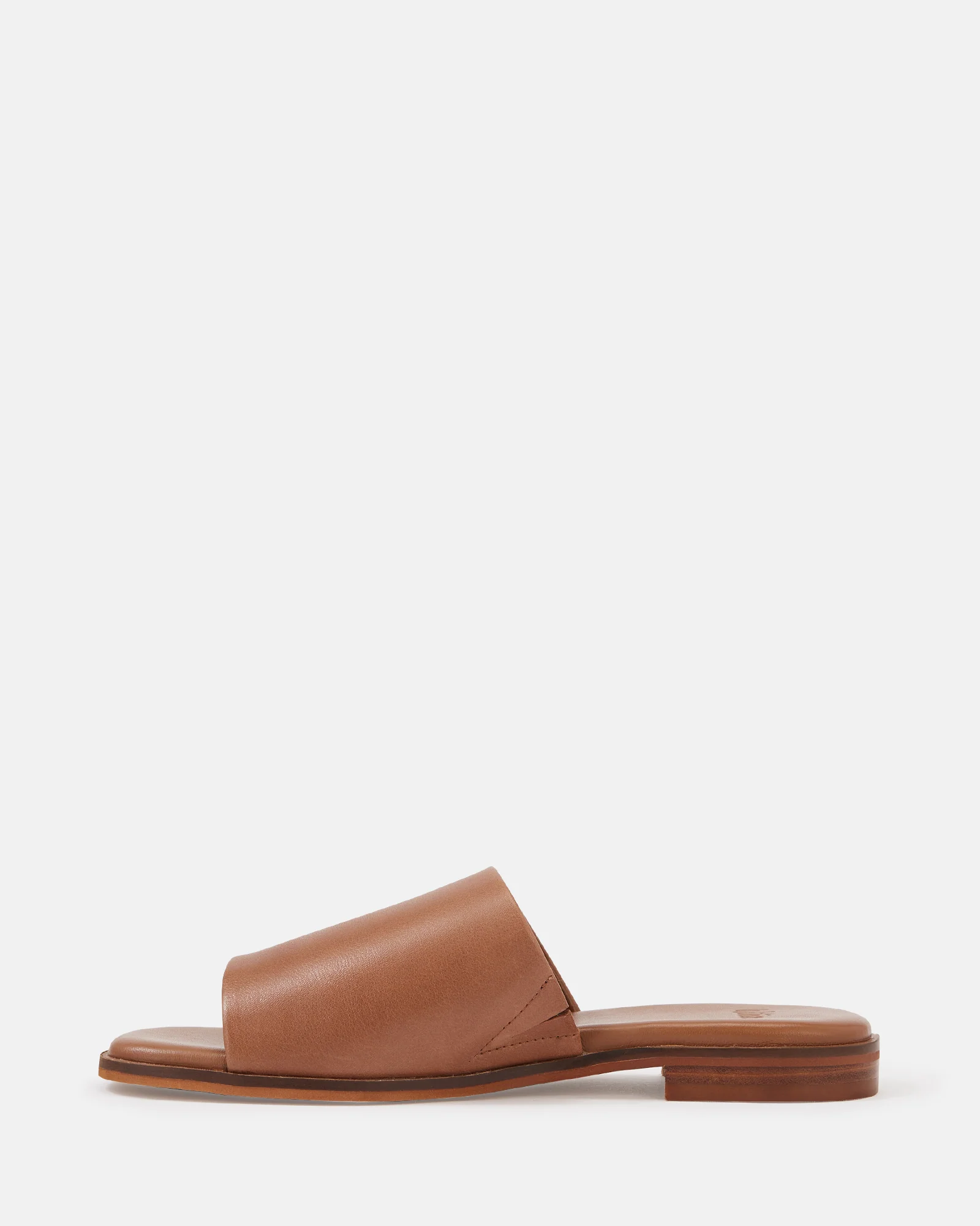 Doro Dark Cognac Leather Slide - Image 6
