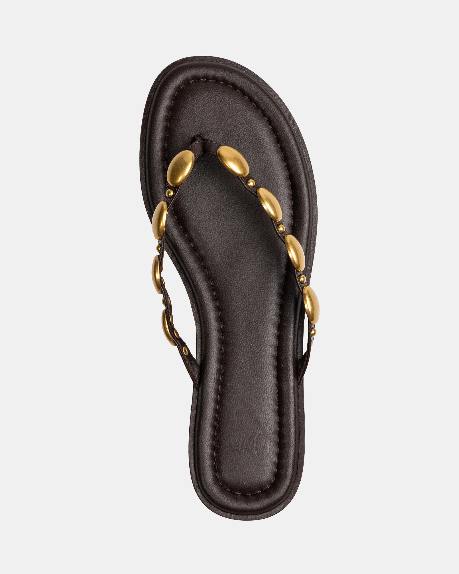 Ediva Espresso Leather Thong - Image 5