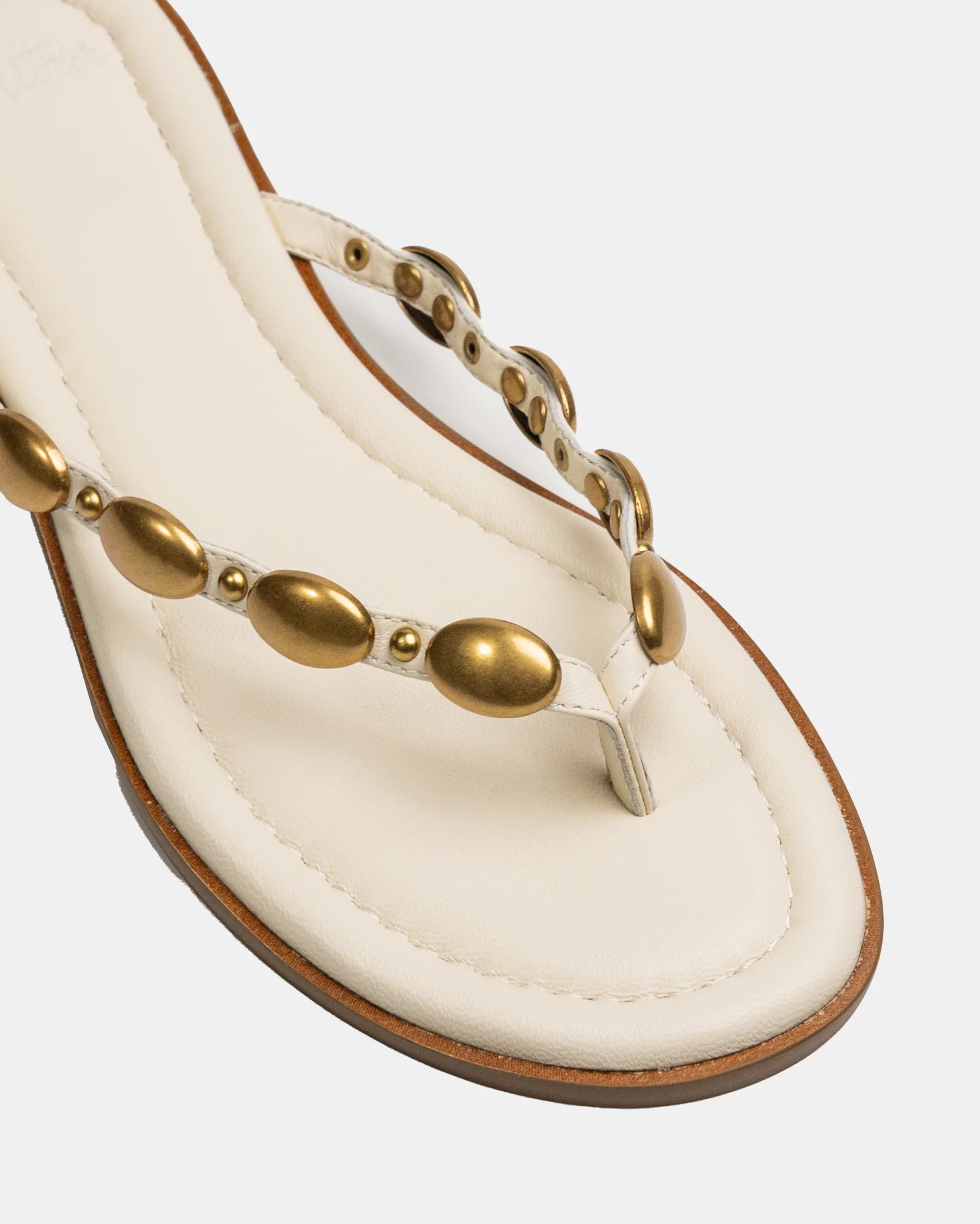 Ediva Vintage Ivory Leather Thong - Image 3