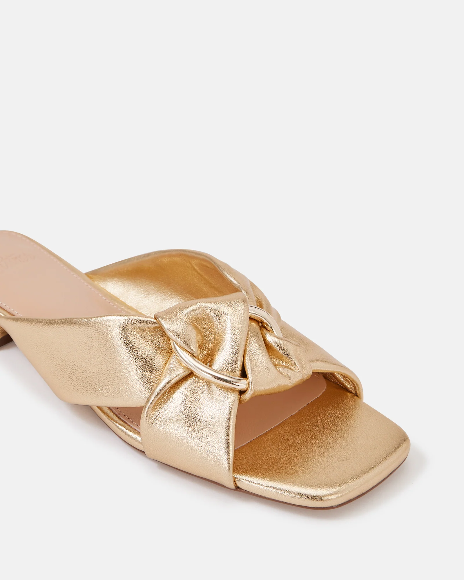 Essence Gold Metallic Leather Sandal - Image 3