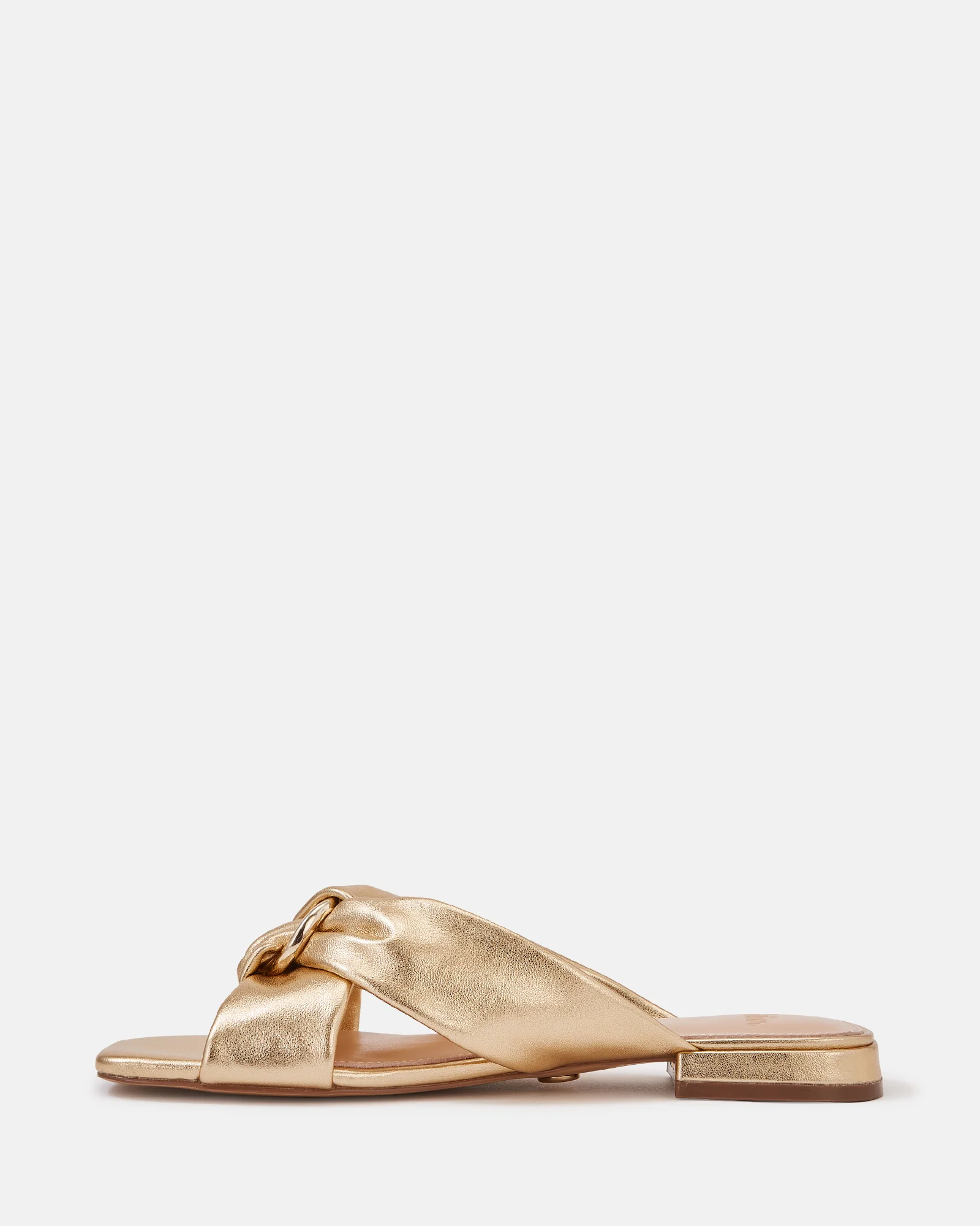 Essence Gold Metallic Leather Sandal - Image 6
