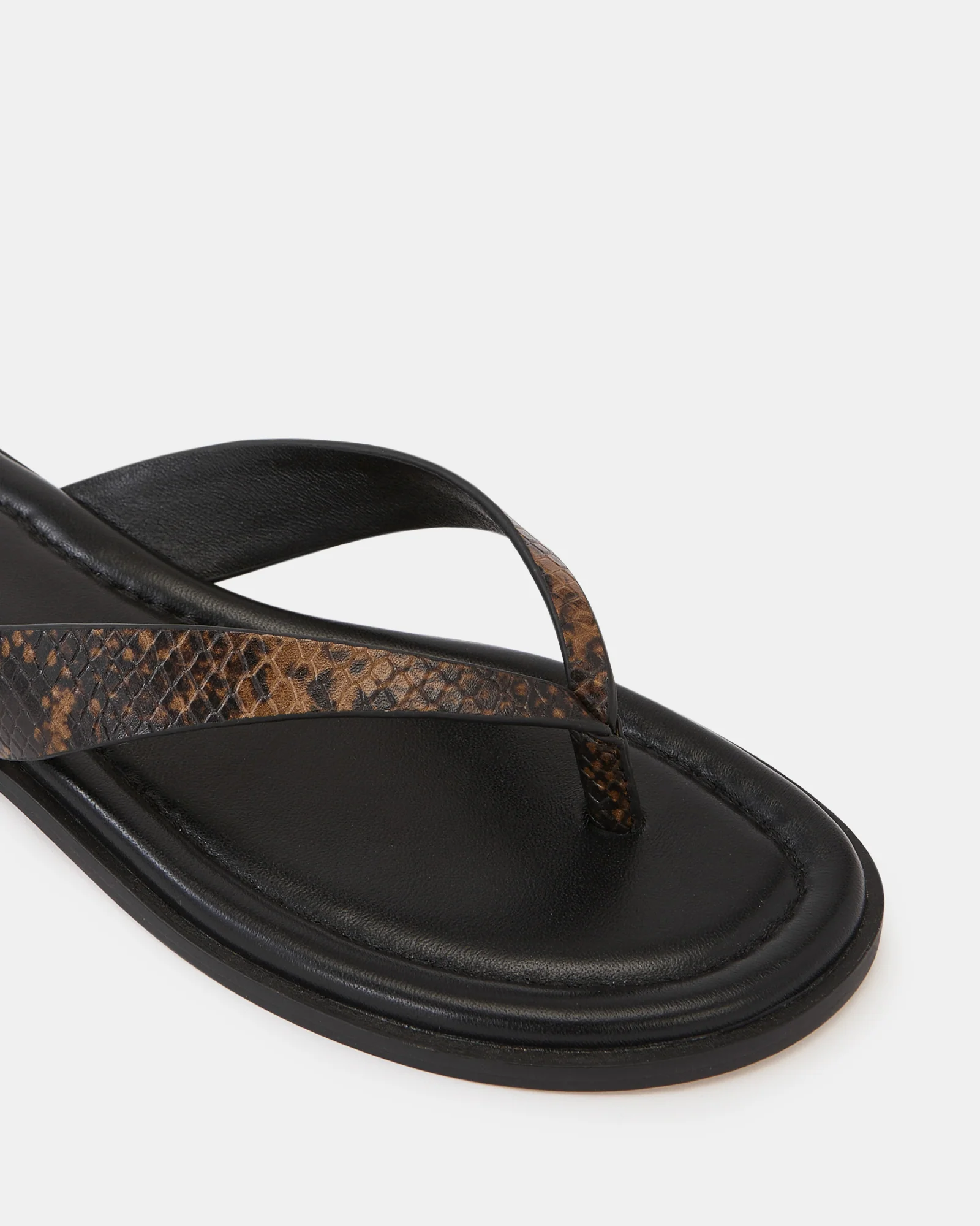 Ethel Snake Emboss Leather Thong - Image 3