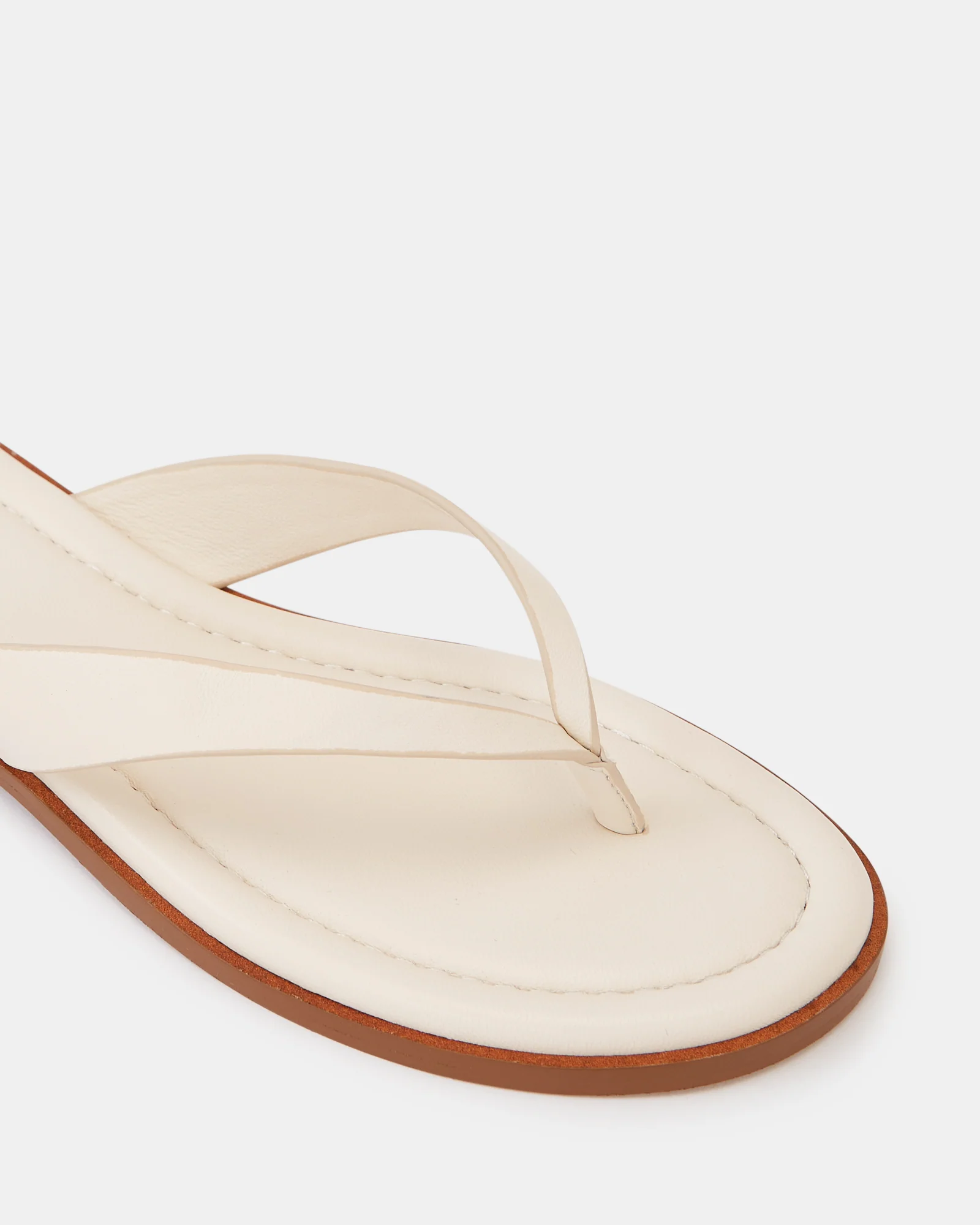 Ethel Vintage Ivory Leather Thong - Image 3