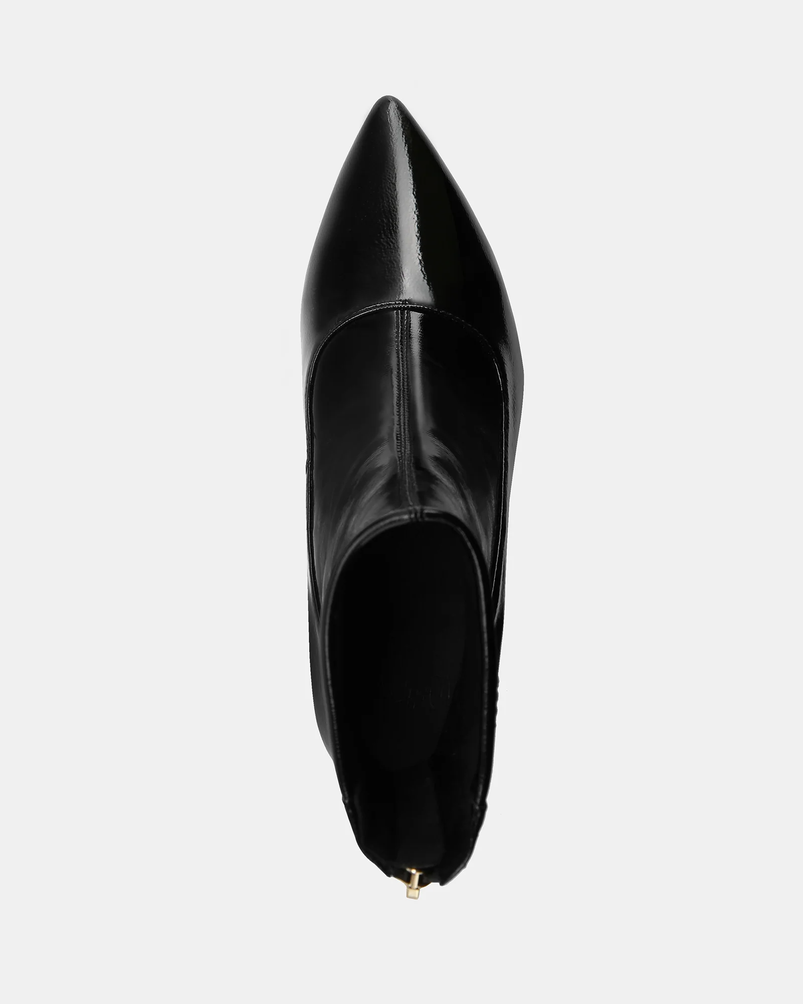 Felix Black Stretch Patent Leather Ankle Boot - Image 6