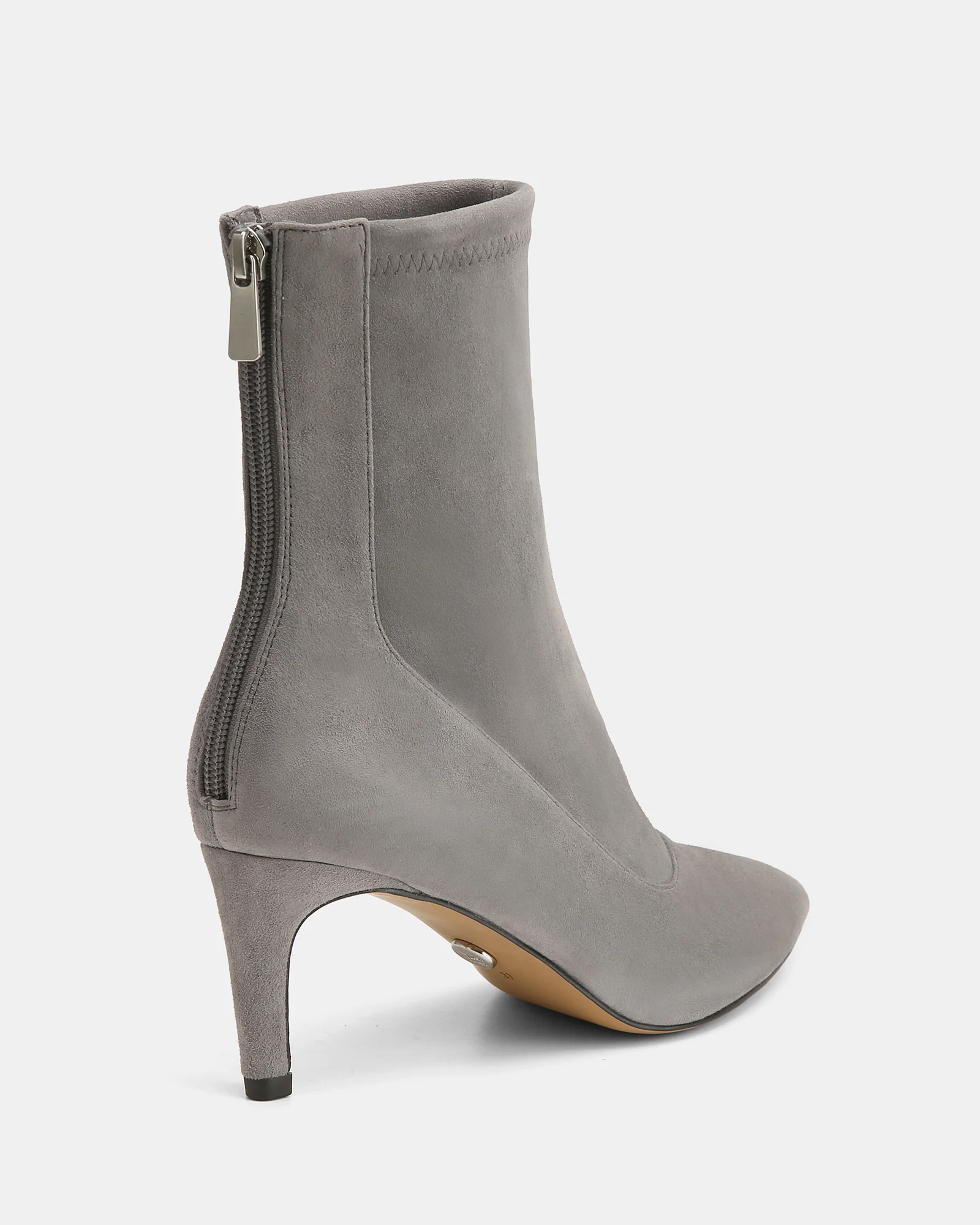 Felix Cement Grey Stretch Suede Leather Ankle Boot - Image 4