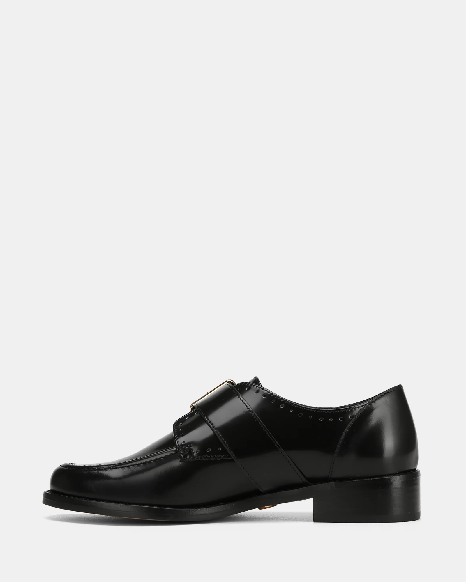 Fredi Black Leather Monk Strap Loafer - Image 6