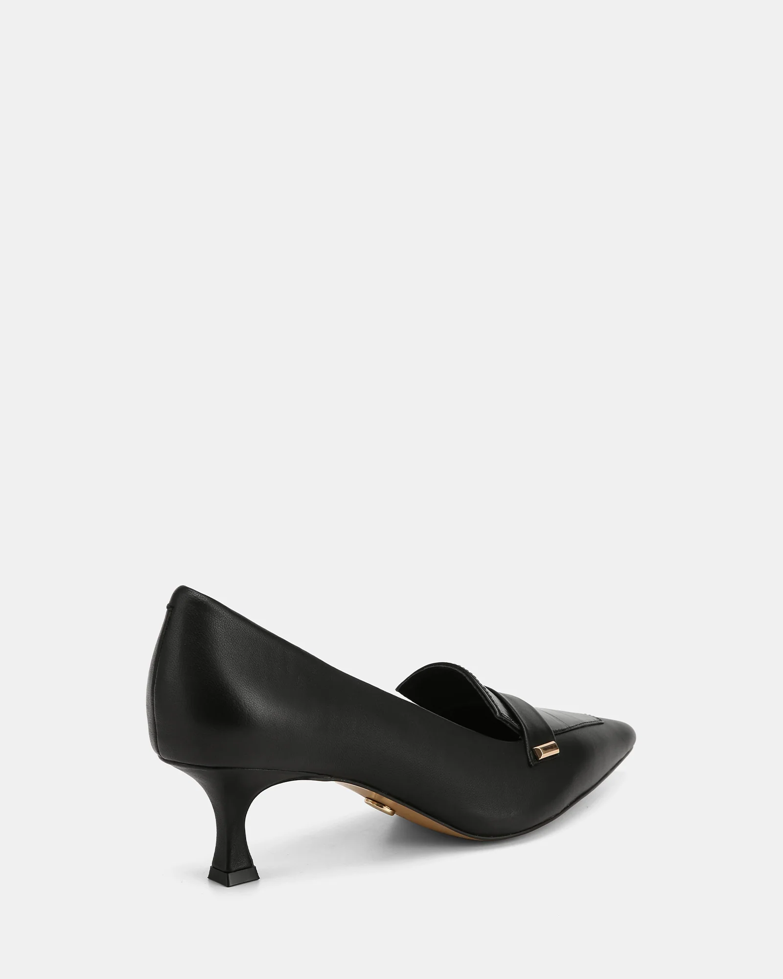 Gabby Black Leather Pump - Image 4