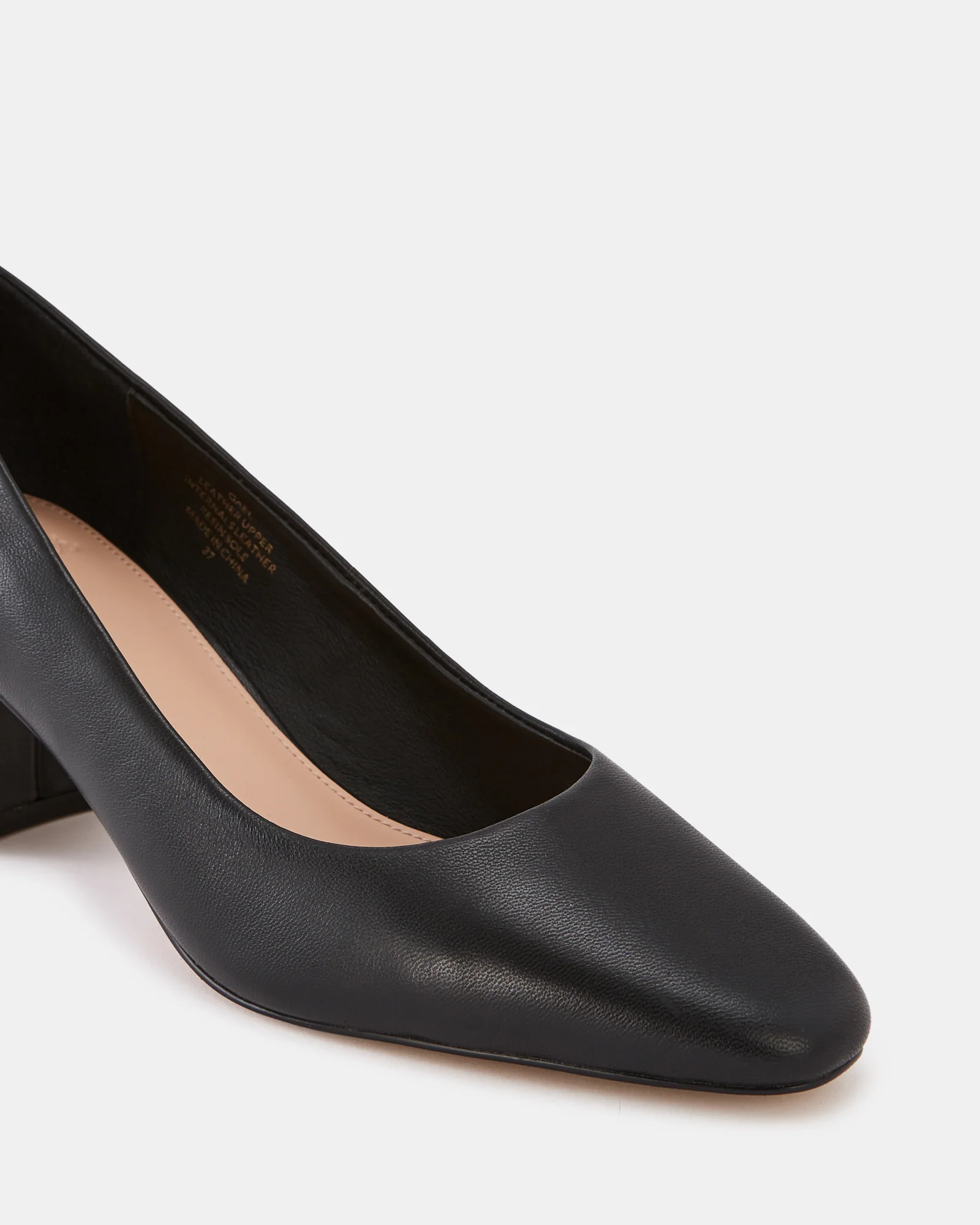 Gael Black Leather Pump - Image 3