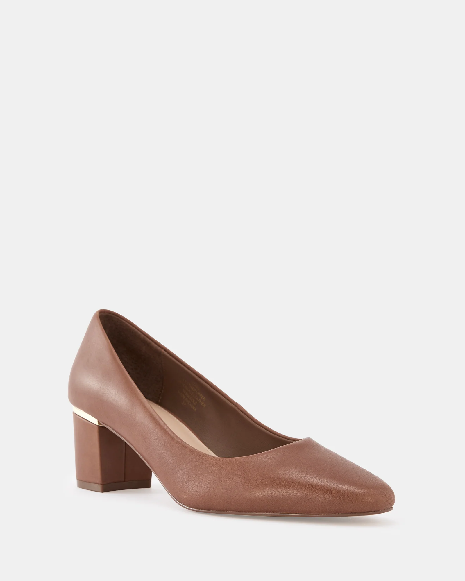 Gael Dark Cognac Leather Pump - Image 2