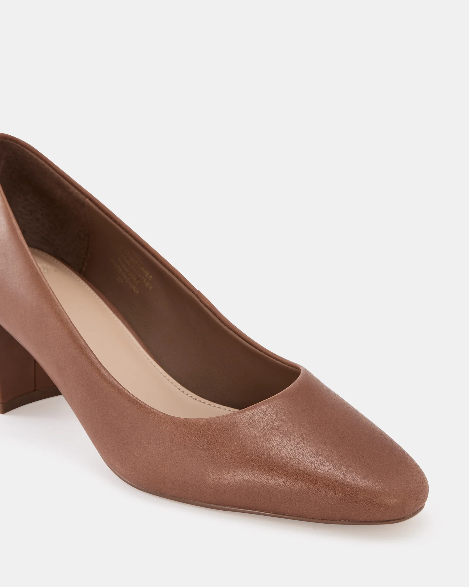 Gael Dark Cognac Leather Pump - Image 3