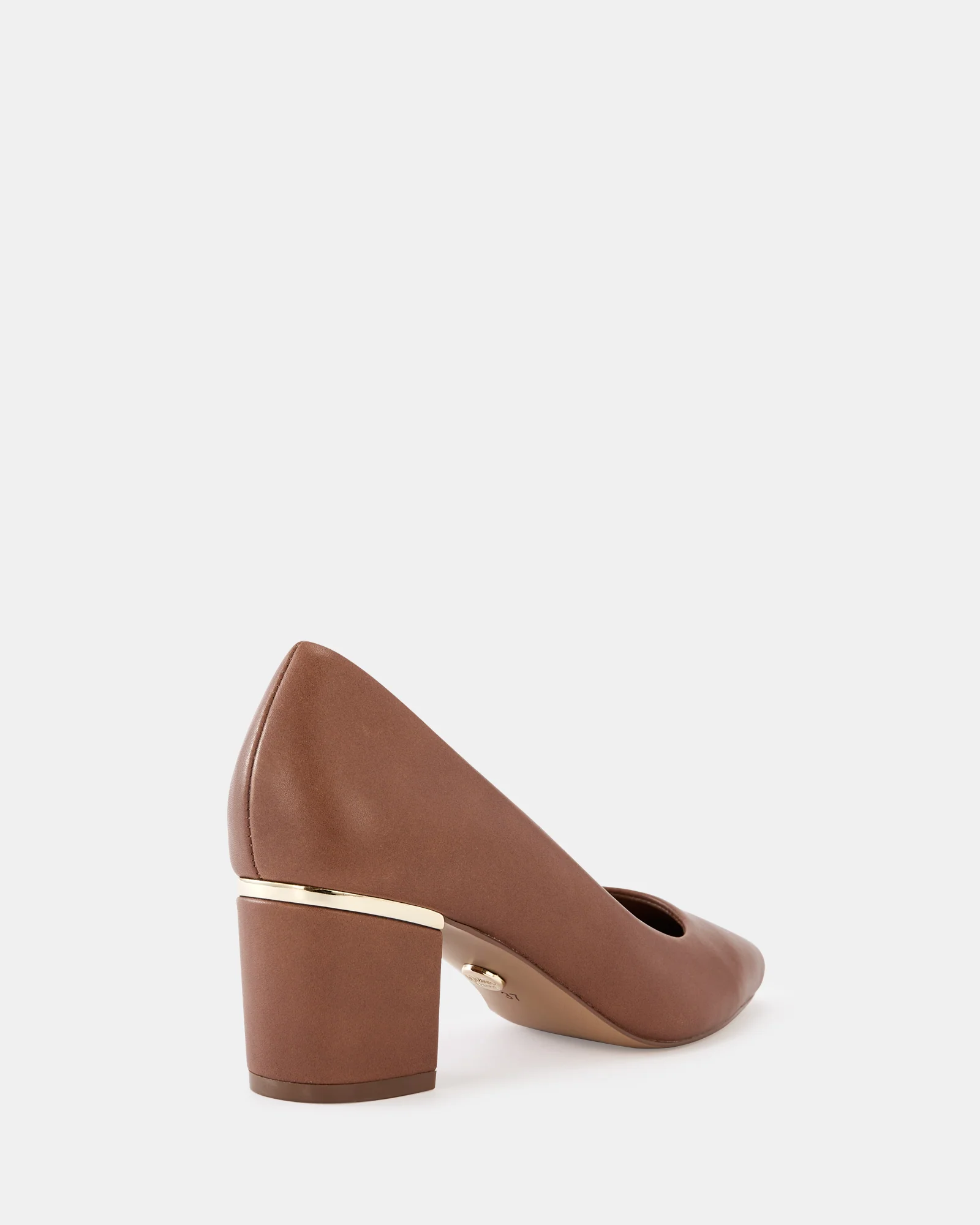 Gael Dark Cognac Leather Pump - Image 4