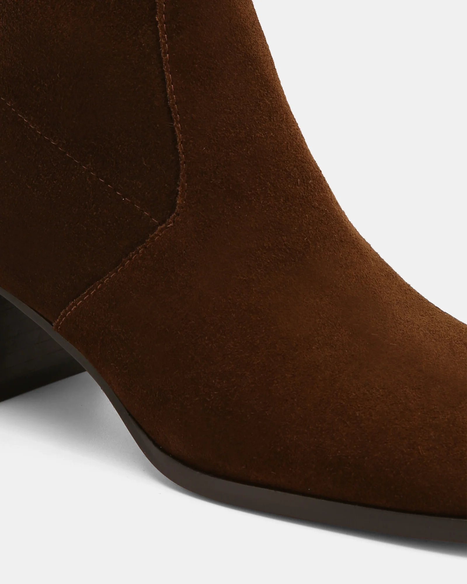 Gaylen Dark Brown Suede Leather Ankle Boot - Image 3
