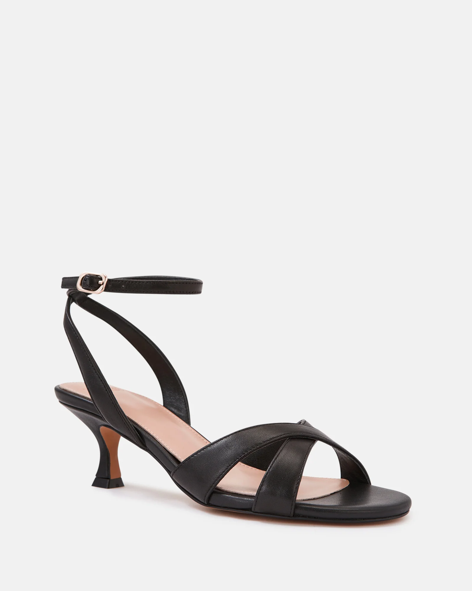 Georgina Black Leather Strappy Heel - Image 2