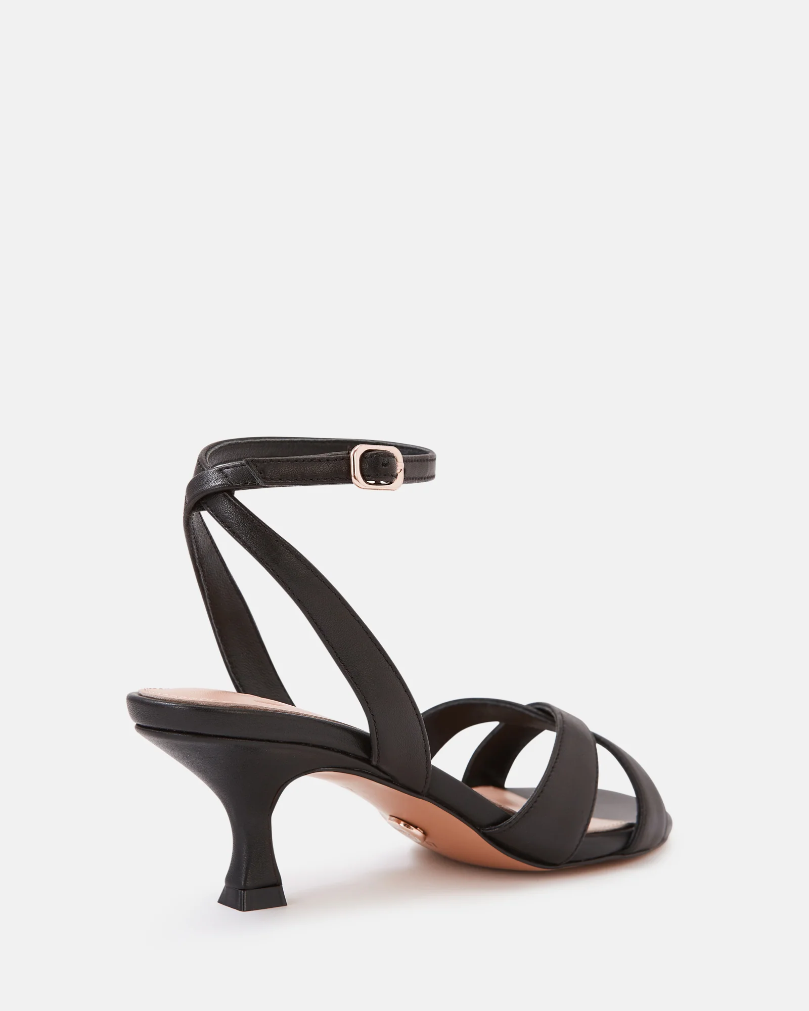 Georgina Black Leather Strappy Heel - Image 4