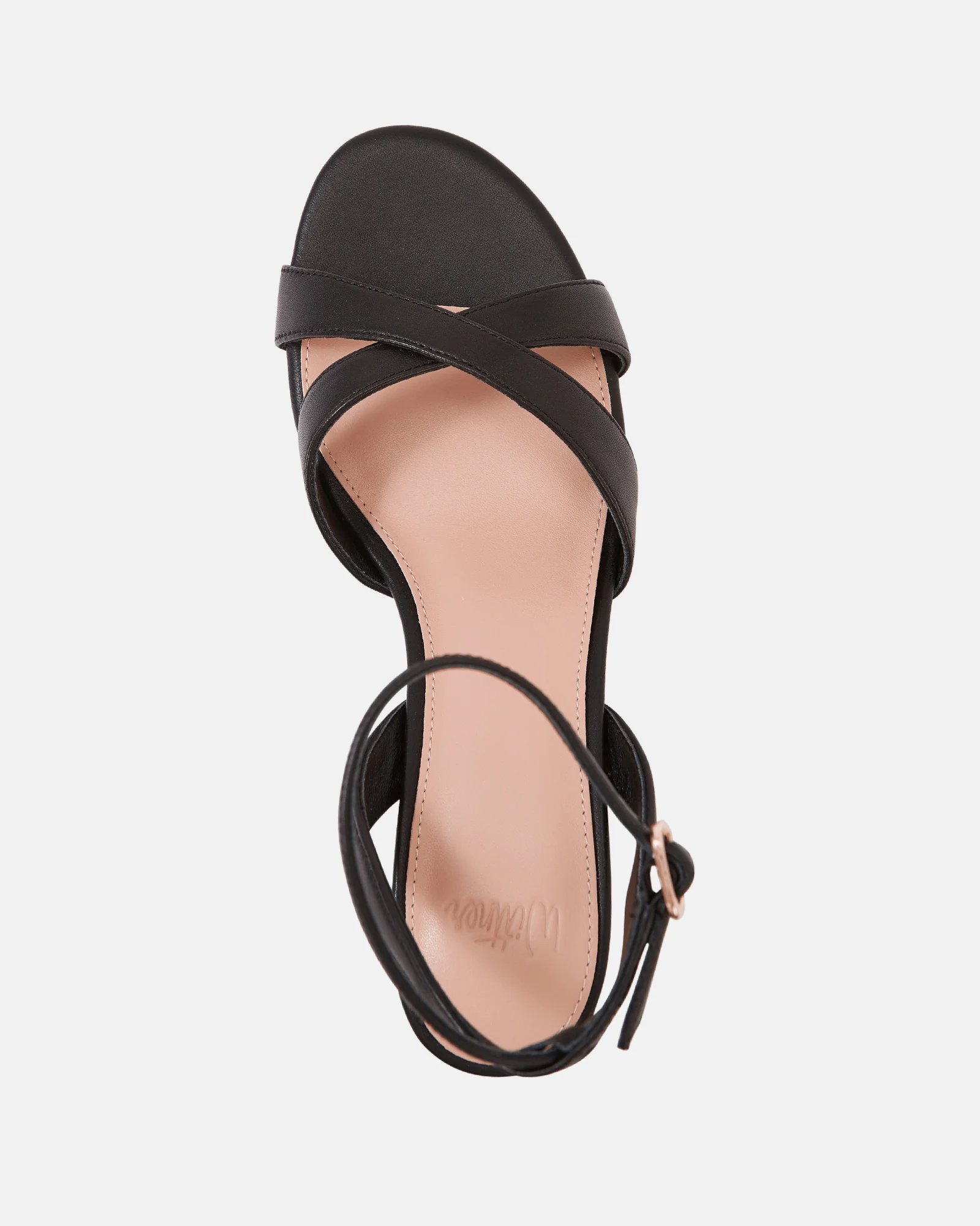 Georgina Black Leather Strappy Heel - Image 5