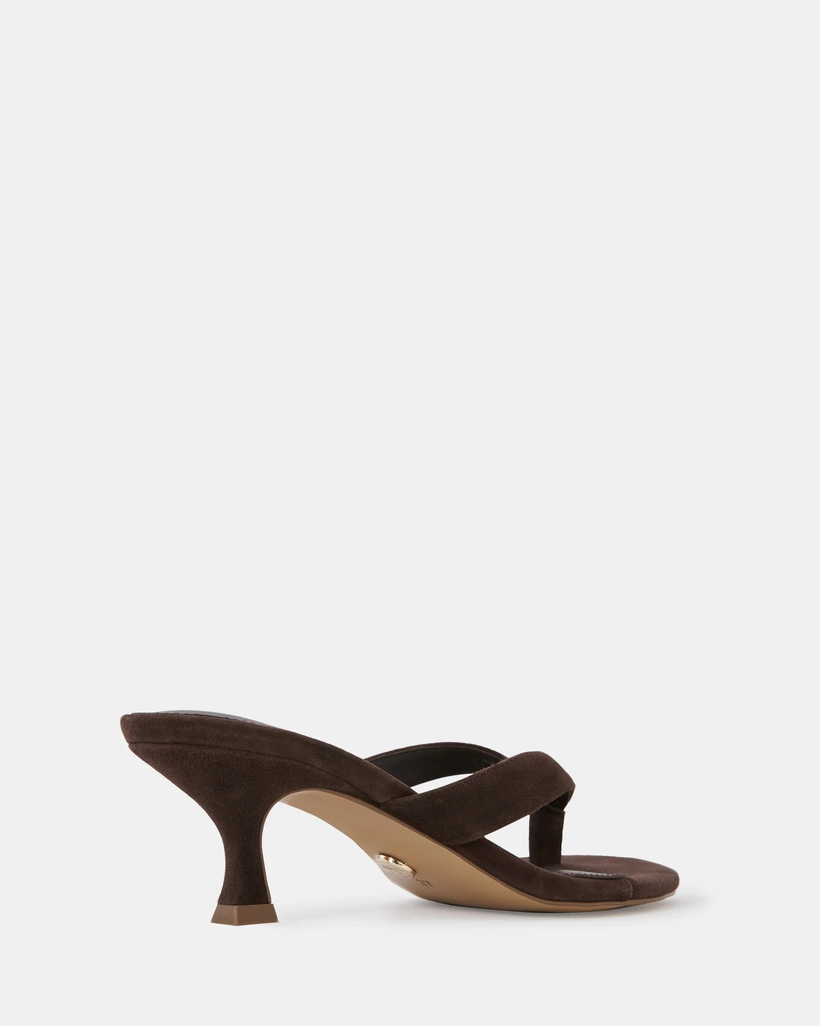 Gigi Ebony Suede Leather Kitten Heel Thong - Image 4