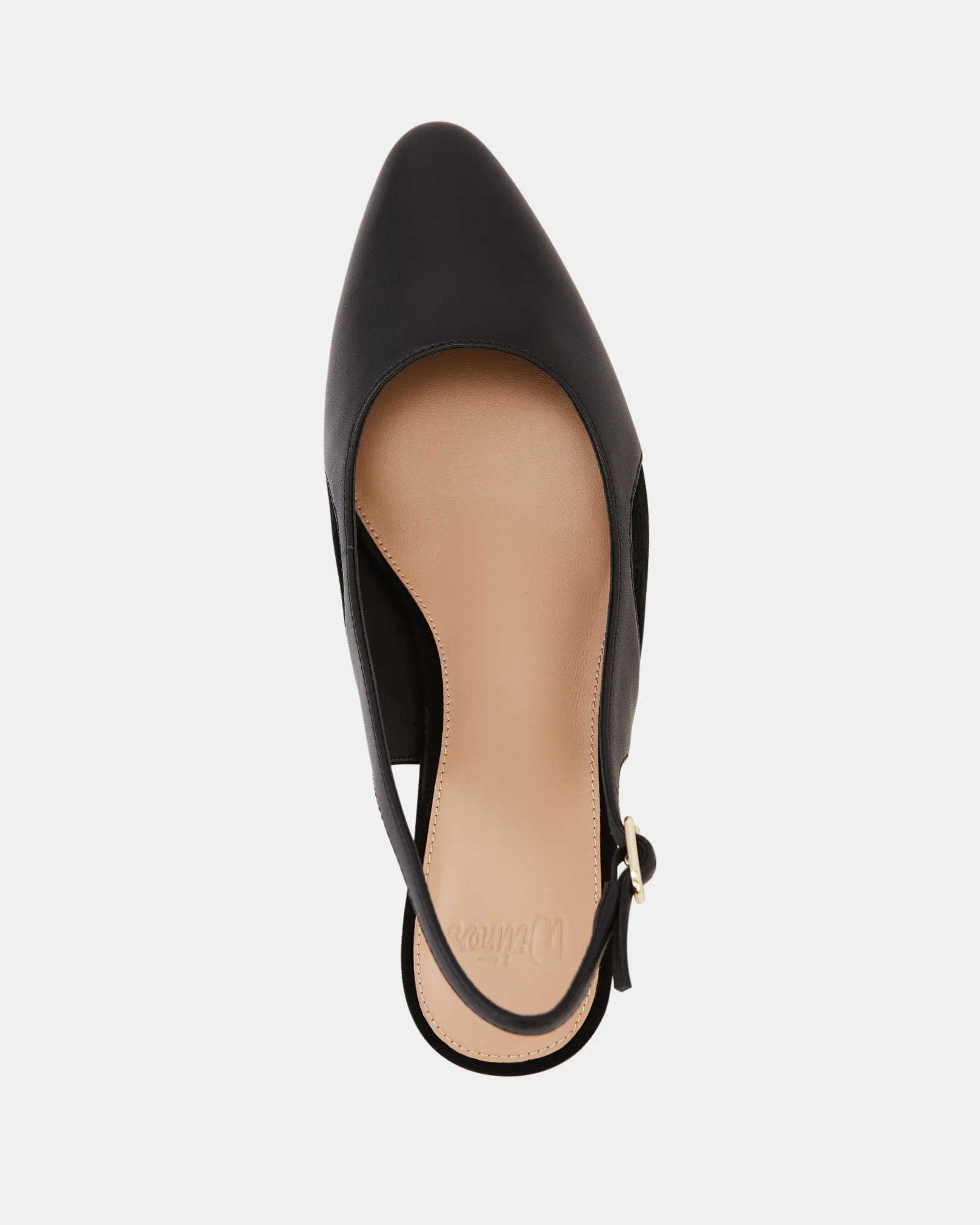 Gisela Black Leather Slingback - Image 5