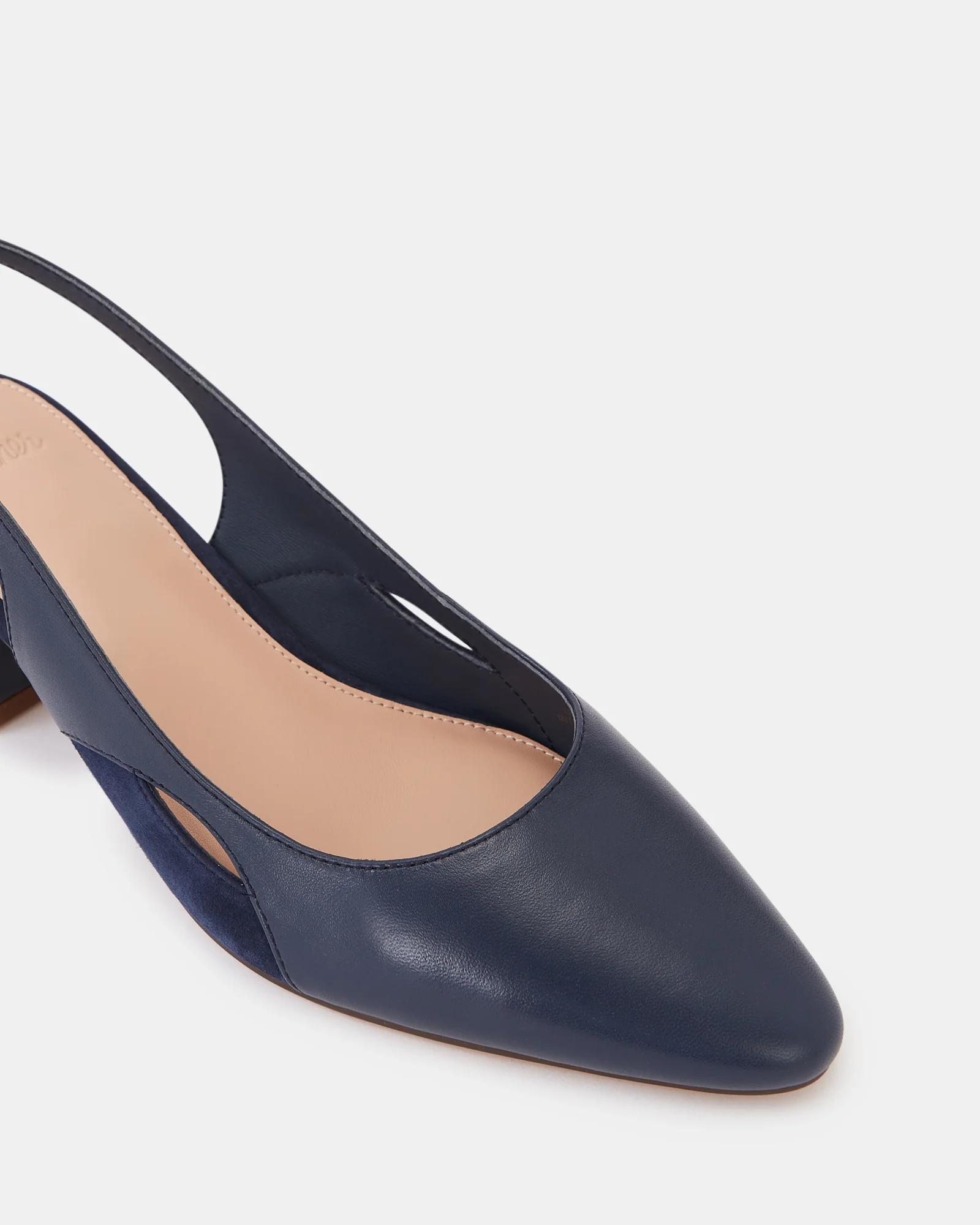 Gisela Dark Navy Leather Slingback - Image 3