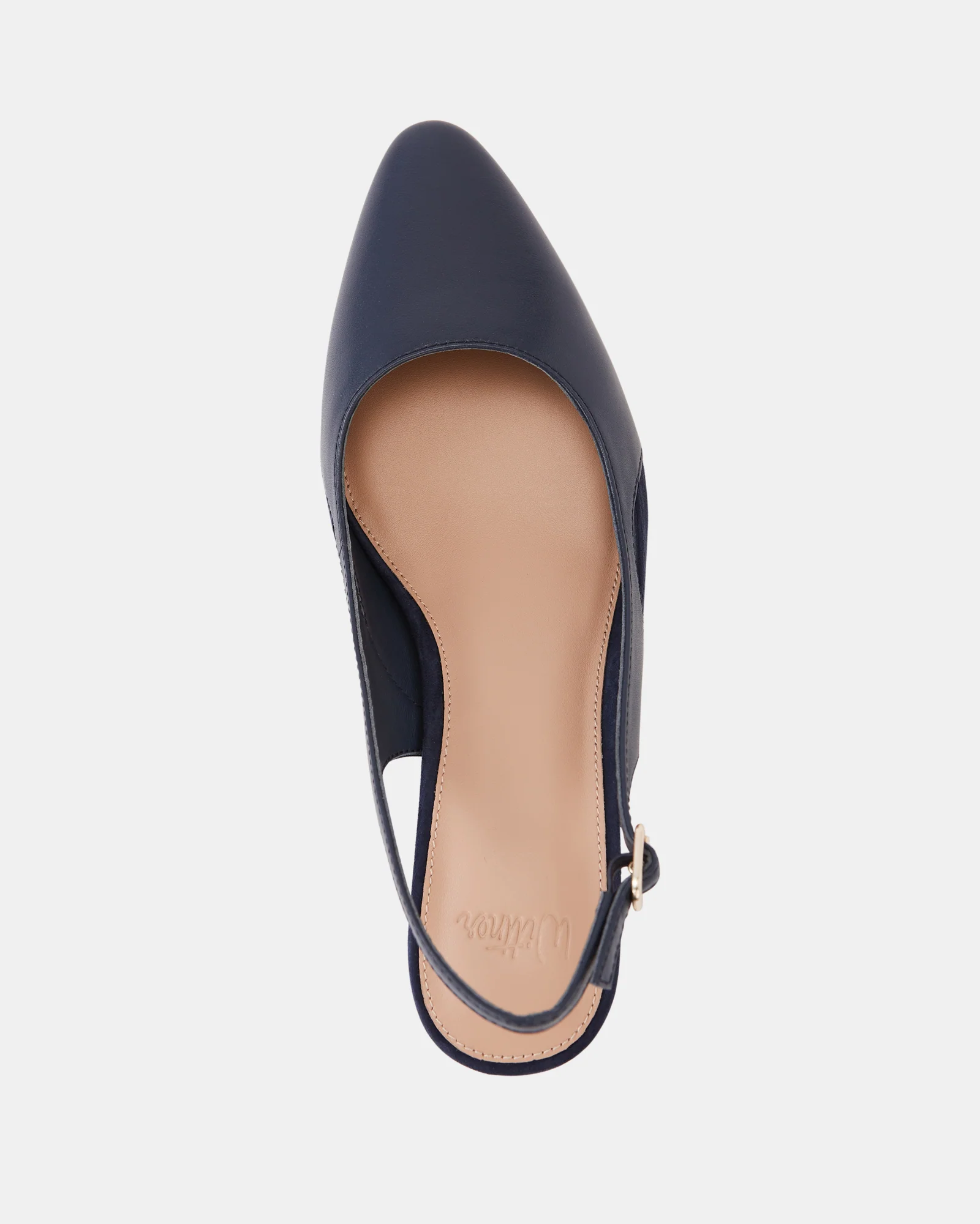 Gisela Dark Navy Leather Slingback - Image 5