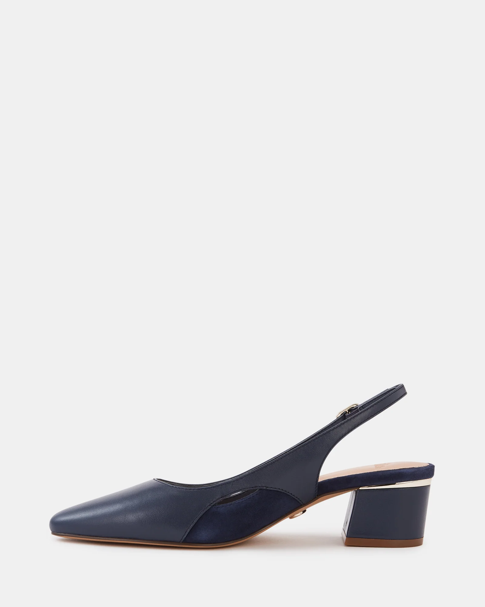 Gisela Dark Navy Leather Slingback - Image 6