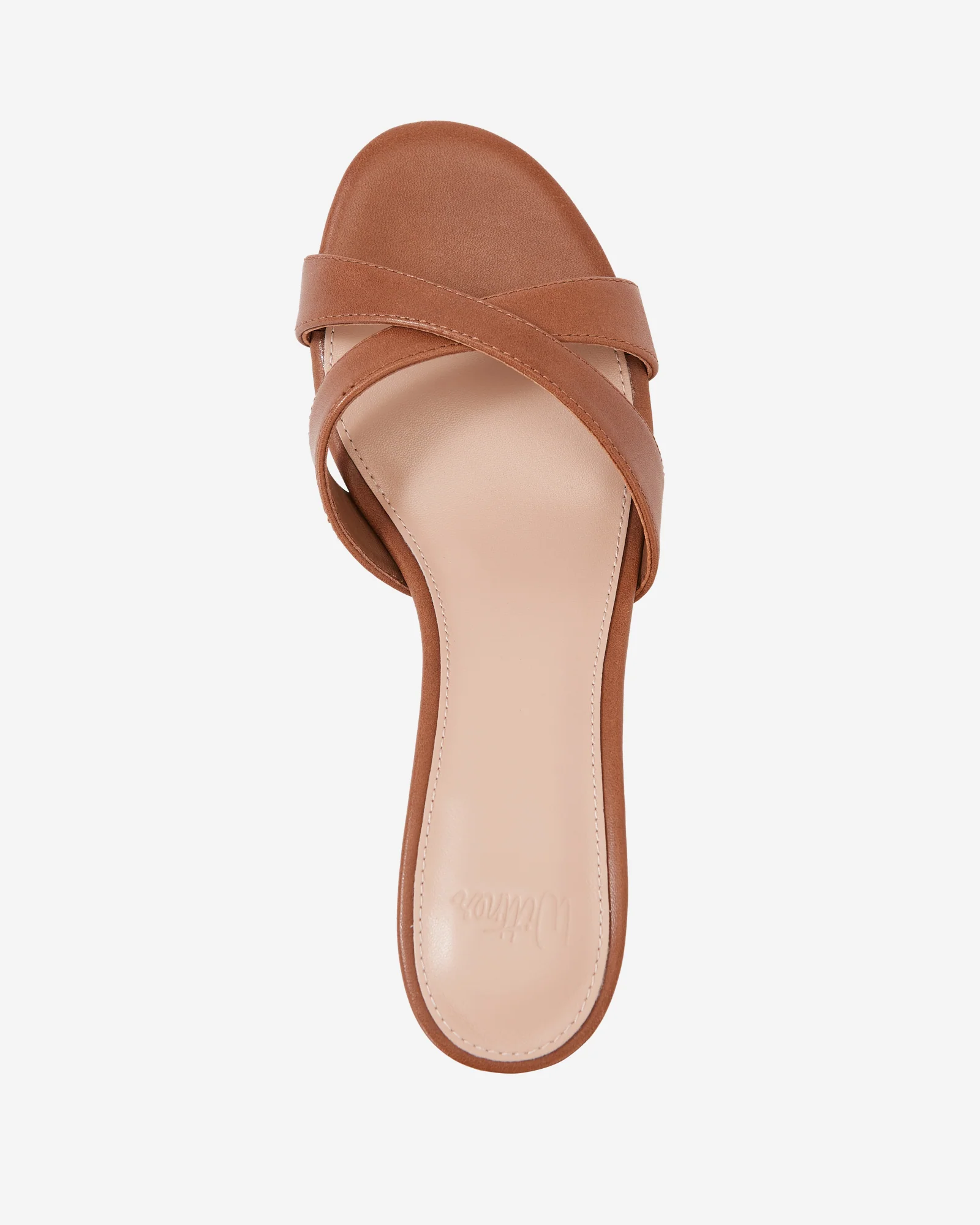 Gracie Dark Cognac Leather Kitten Heel Mule - Image 5