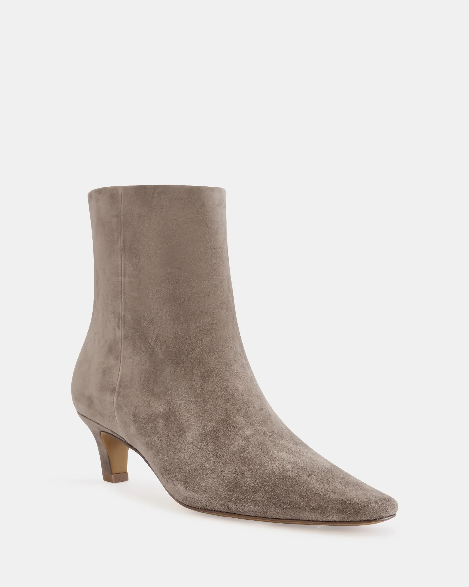 Honora Taupe Suede Leather Ankle Boot - Image 2