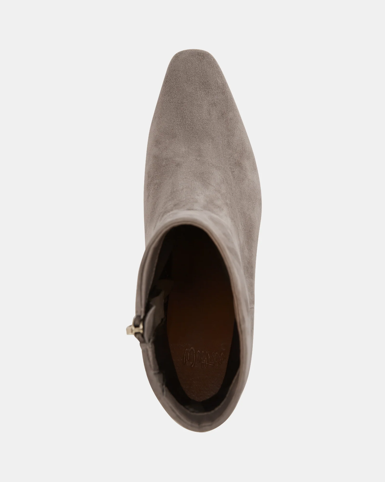 Honora Taupe Suede Leather Ankle Boot - Image 5