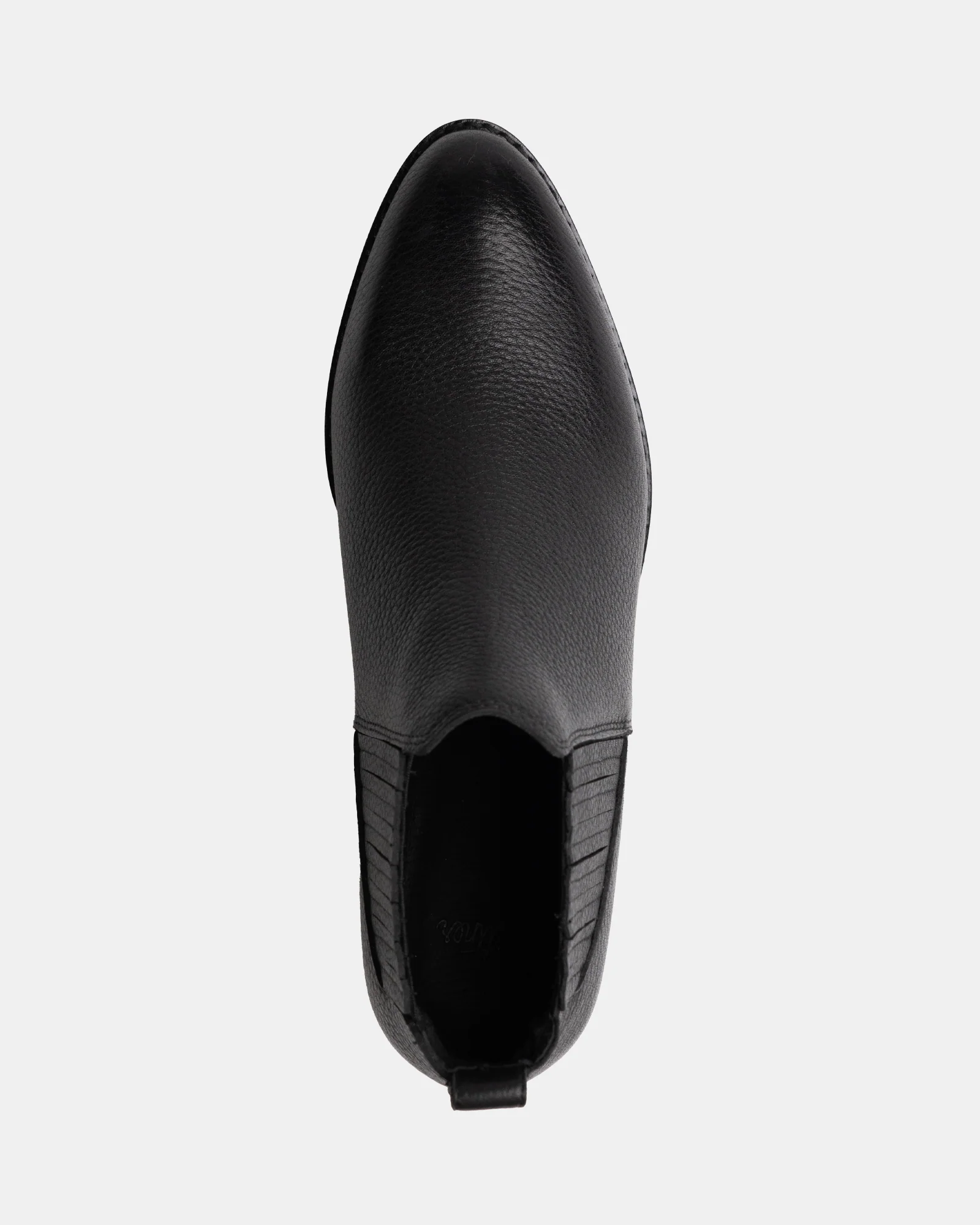 Jassie Black Leather Ankle Boot - Image 5
