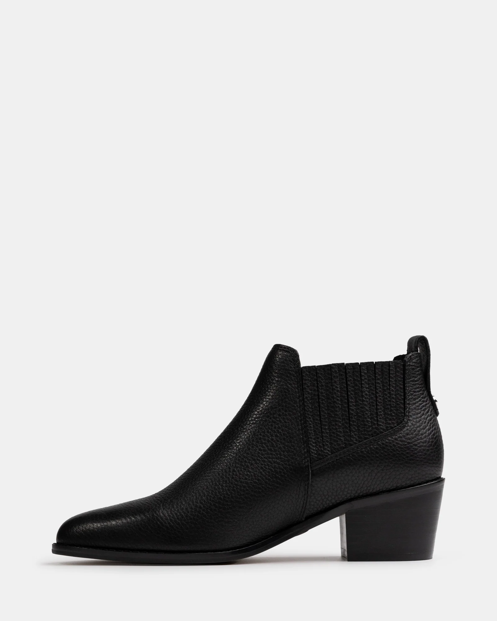 Jassie Black Leather Ankle Boot - Image 6
