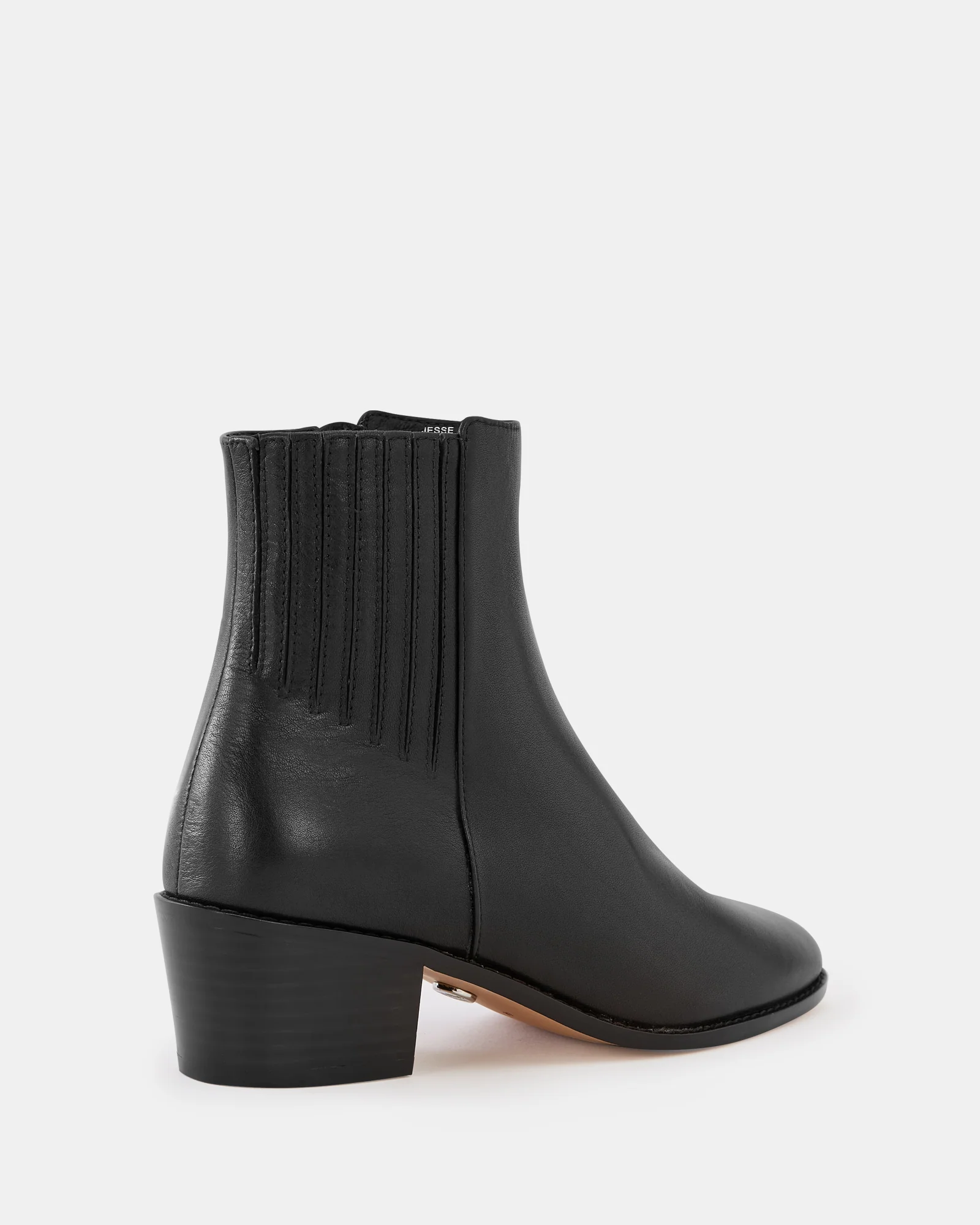 Jesse Black Leather Ankle Boot - Image 4