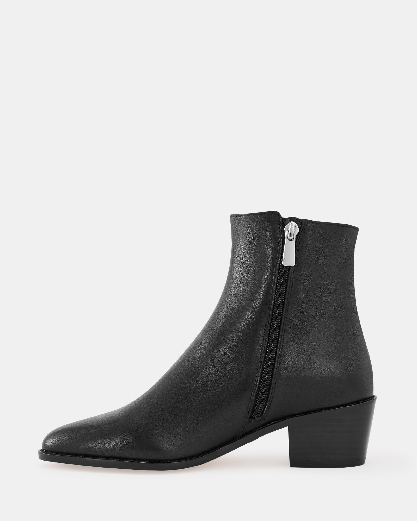 Jesse Black Leather Ankle Boot - Image 6
