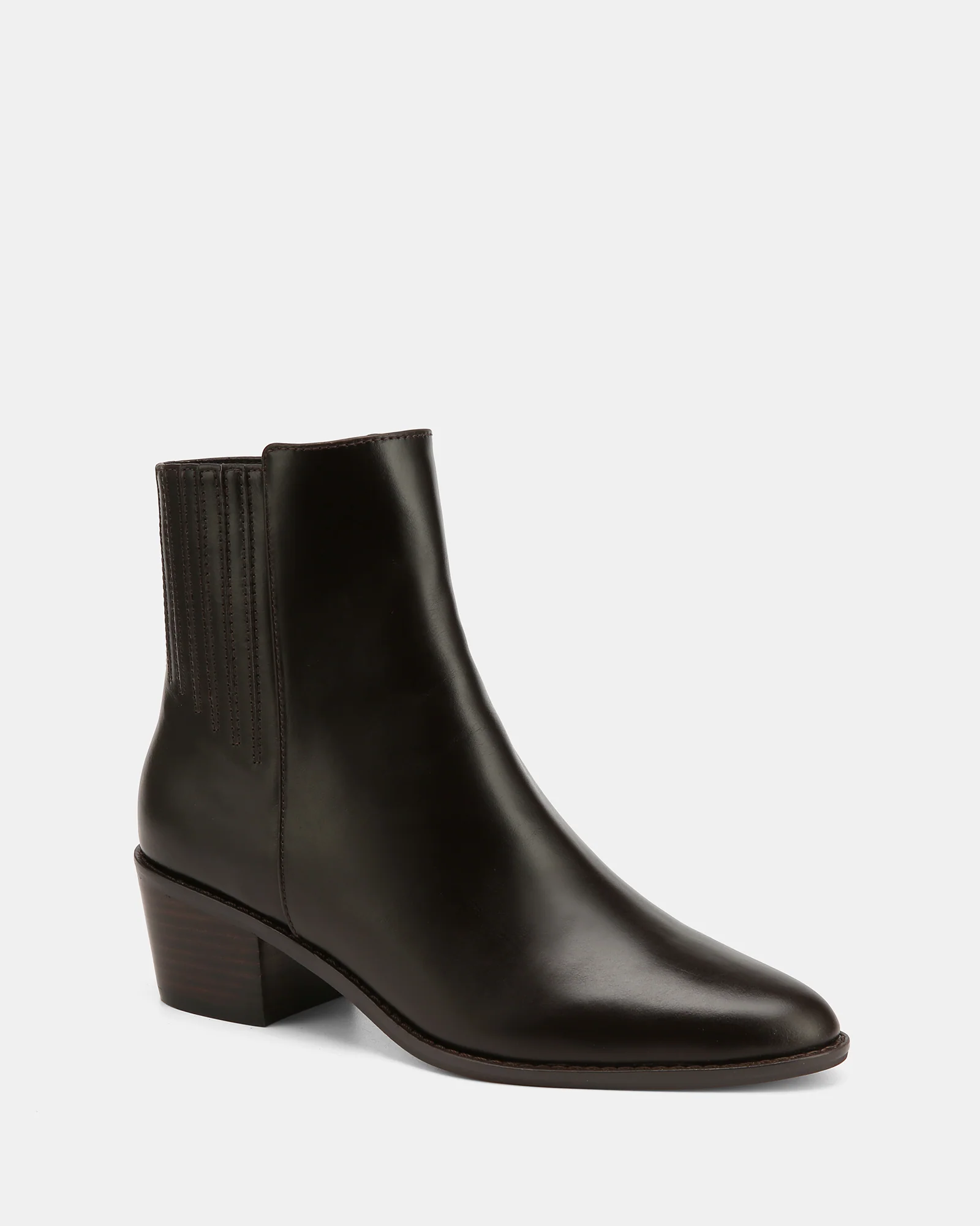 Jesse Dark Brown Leather Ankle Boot - Image 2