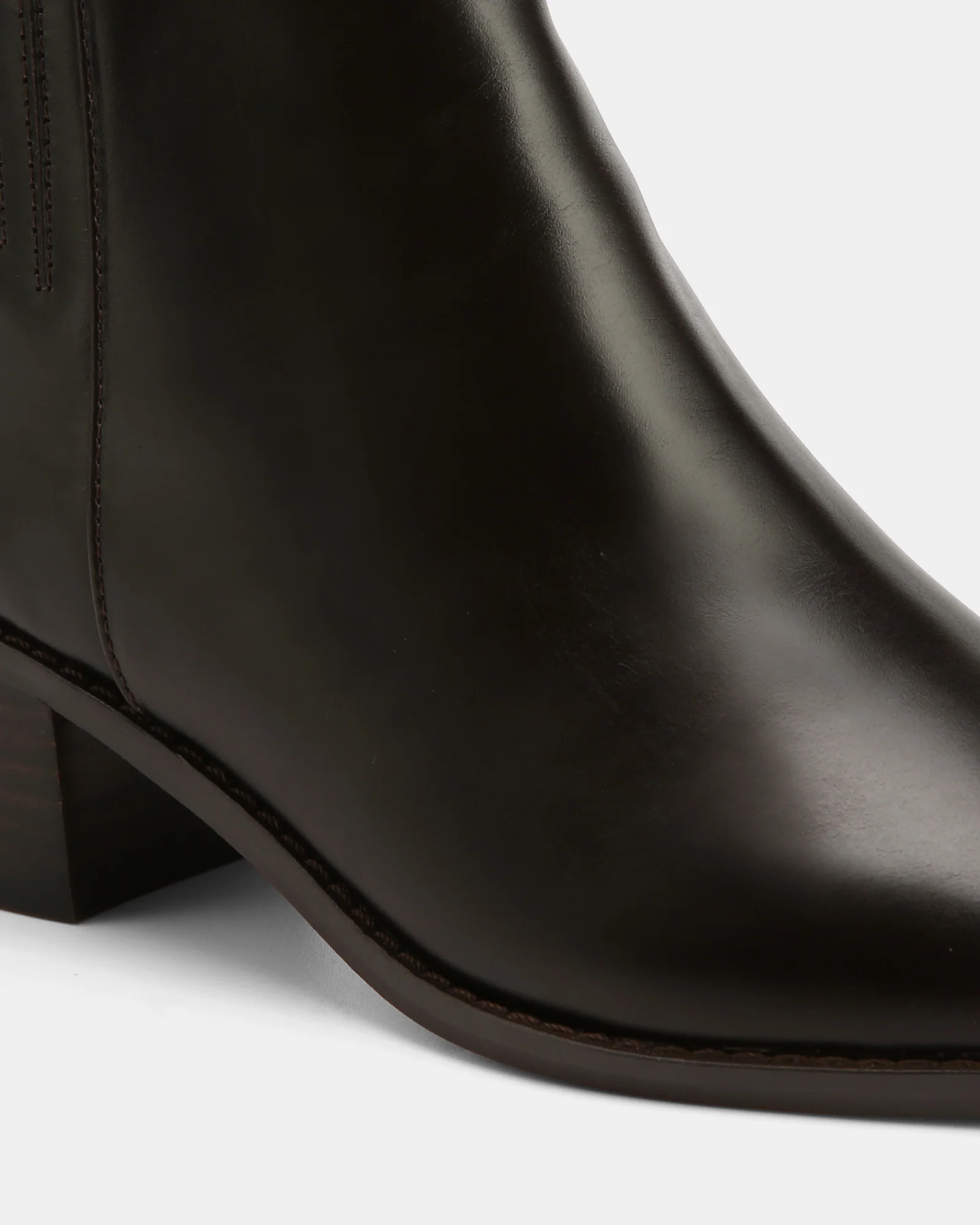 Jesse Dark Brown Leather Ankle Boot - Image 3