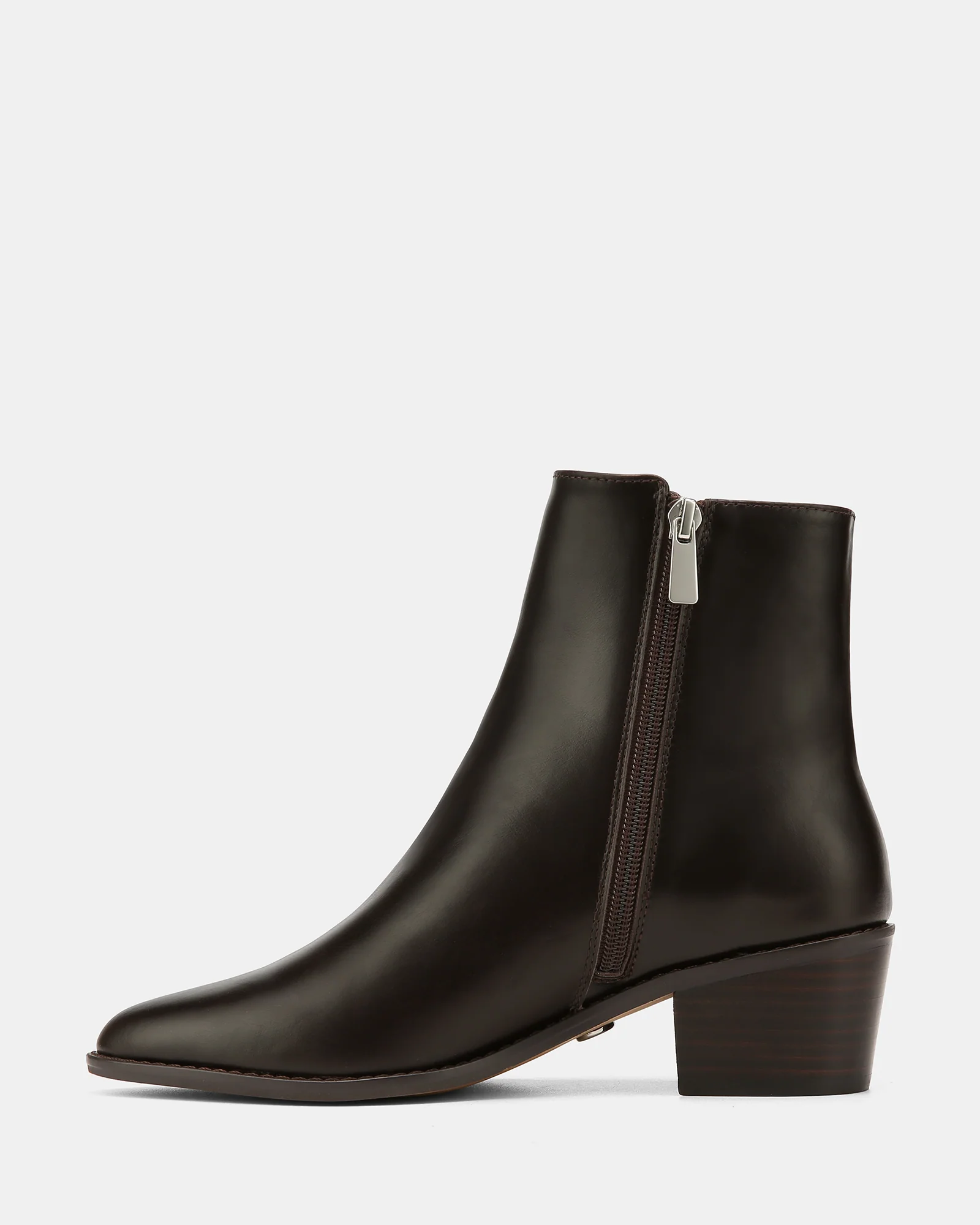 Jesse Dark Brown Leather Ankle Boot - Image 6