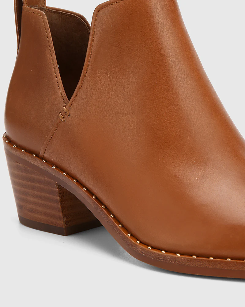 Jiya Havana Tan Leather Ankle Boot - Image 3
