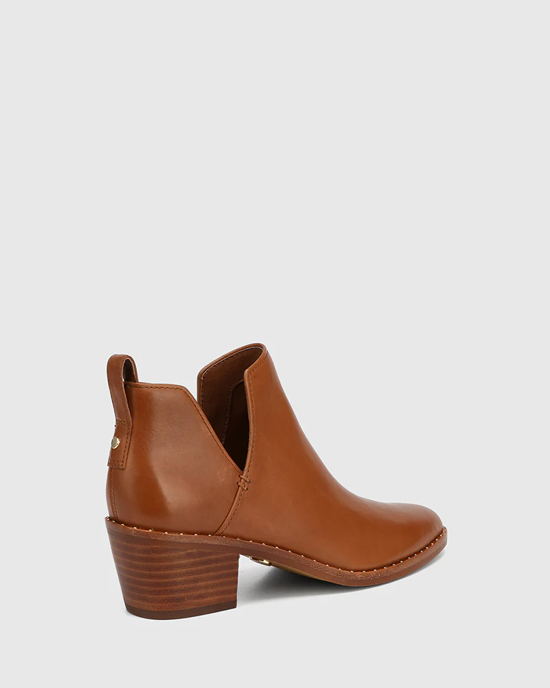 Jiya Havana Tan Leather Ankle Boot - Image 4