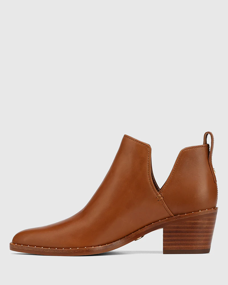 Jiya Havana Tan Leather Ankle Boot - Image 6