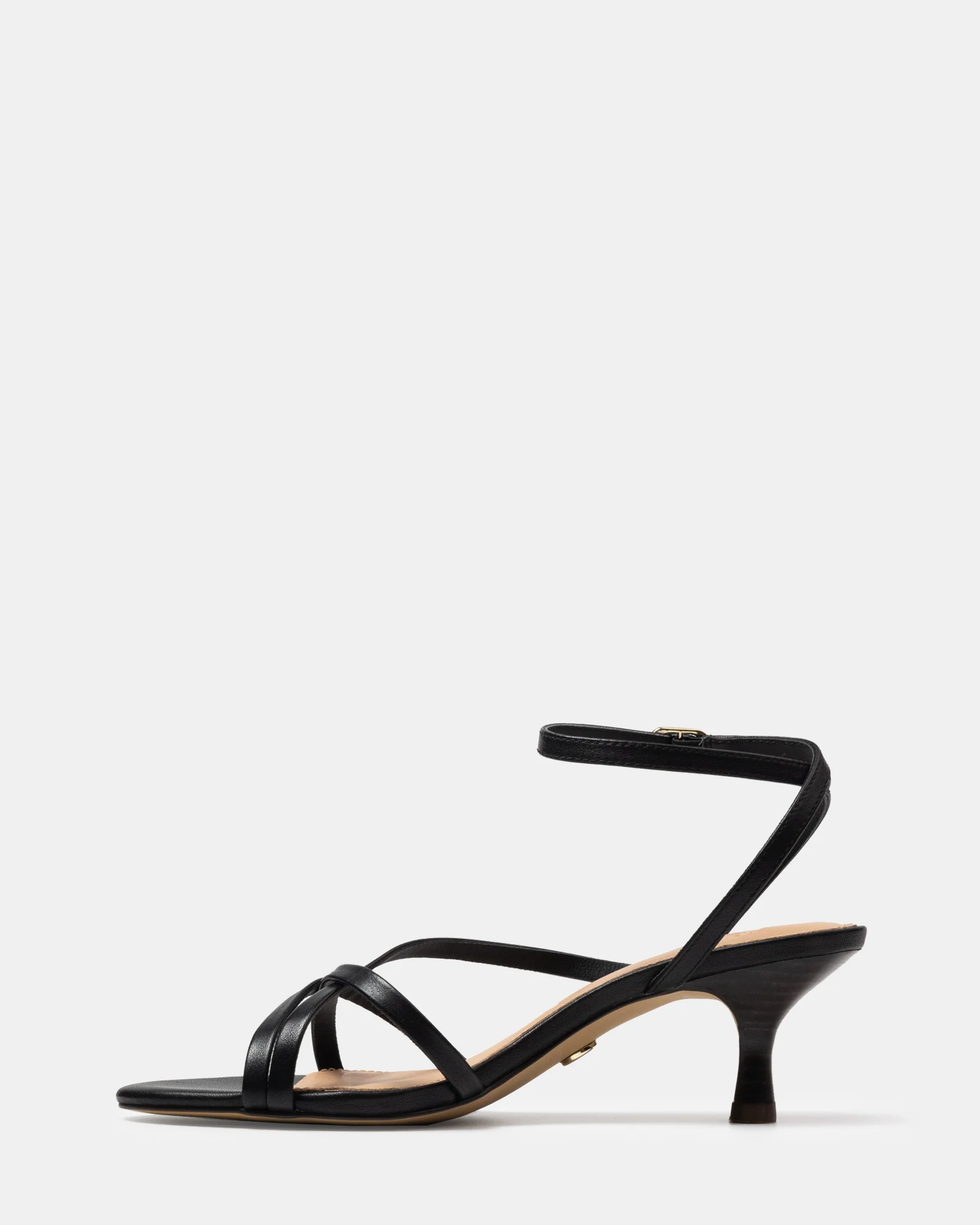 Kailee Black Leather Strappy Heel - Image 6