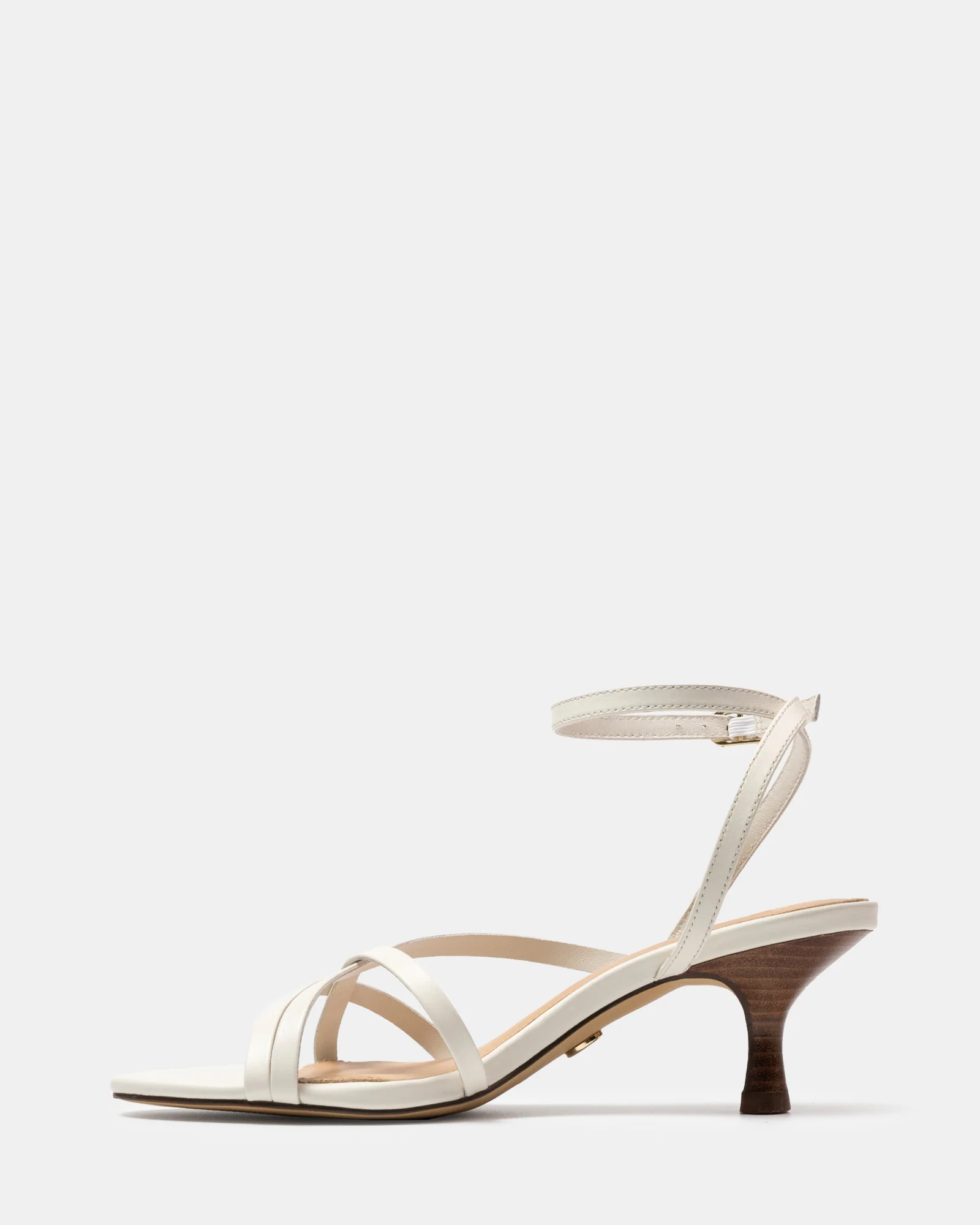 Kailee Off White Leather Strappy Heel - Image 6