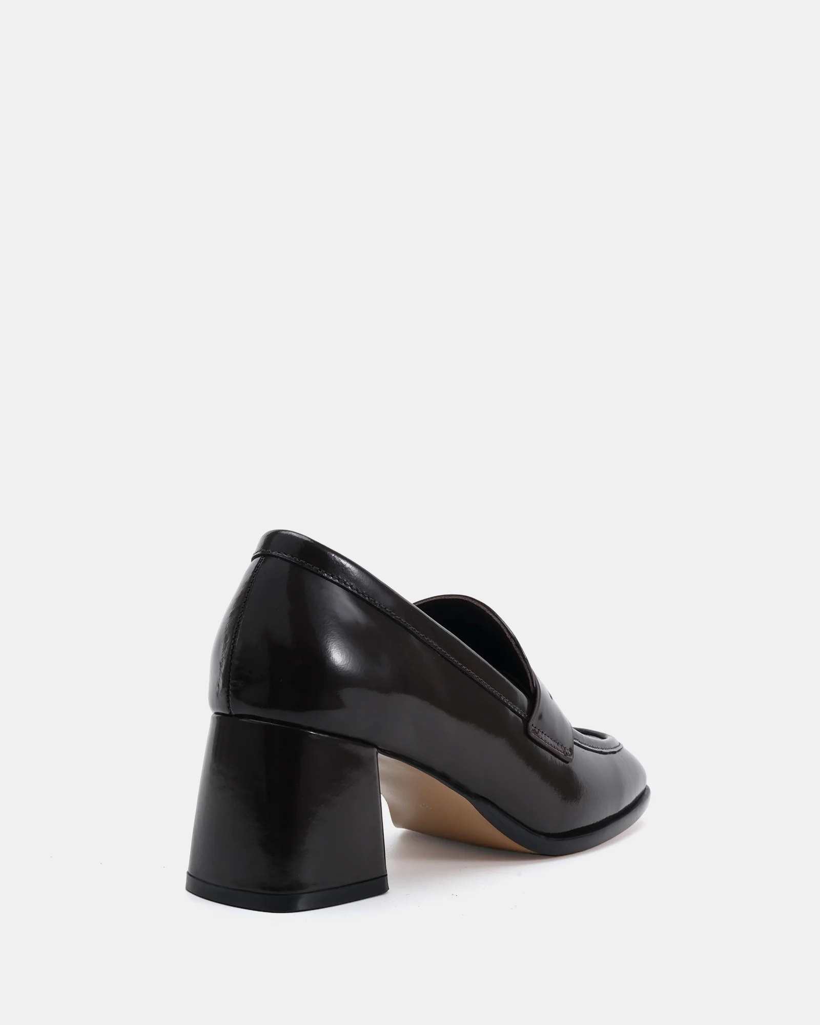 Kylie Espresso Leather Heeled Loafer - Image 4