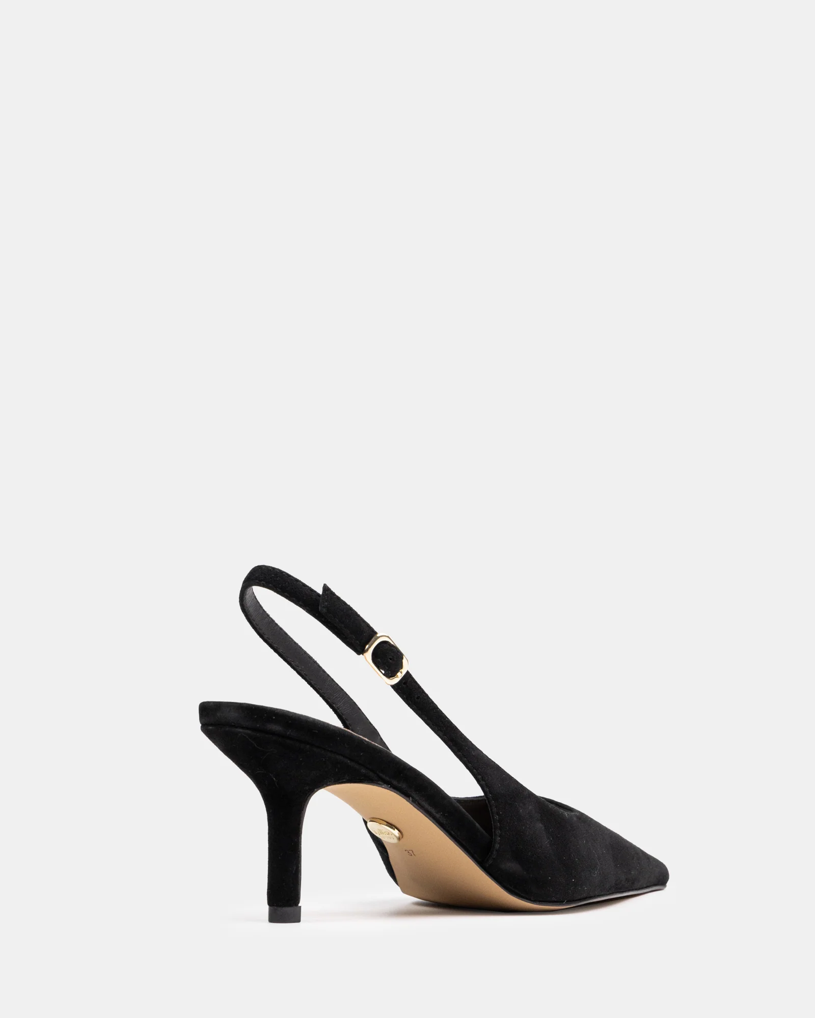 Leia Black Suede Leather Slingback - Image 4