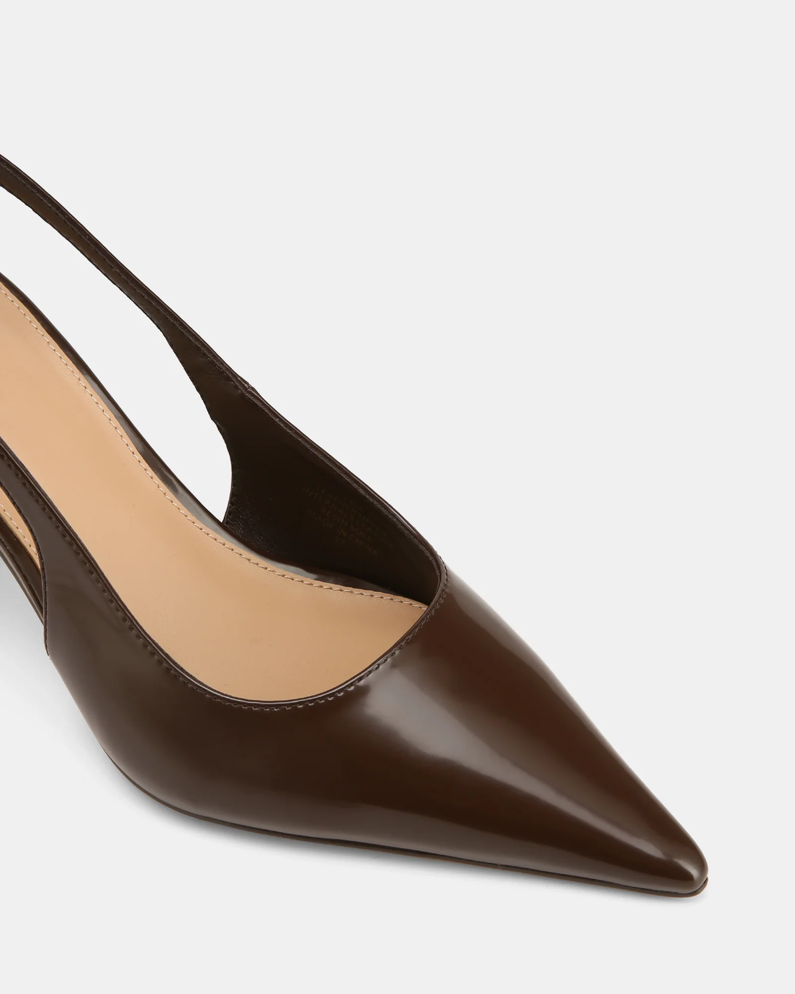 Leia Hot Chocolate Leather Slingback - Image 3