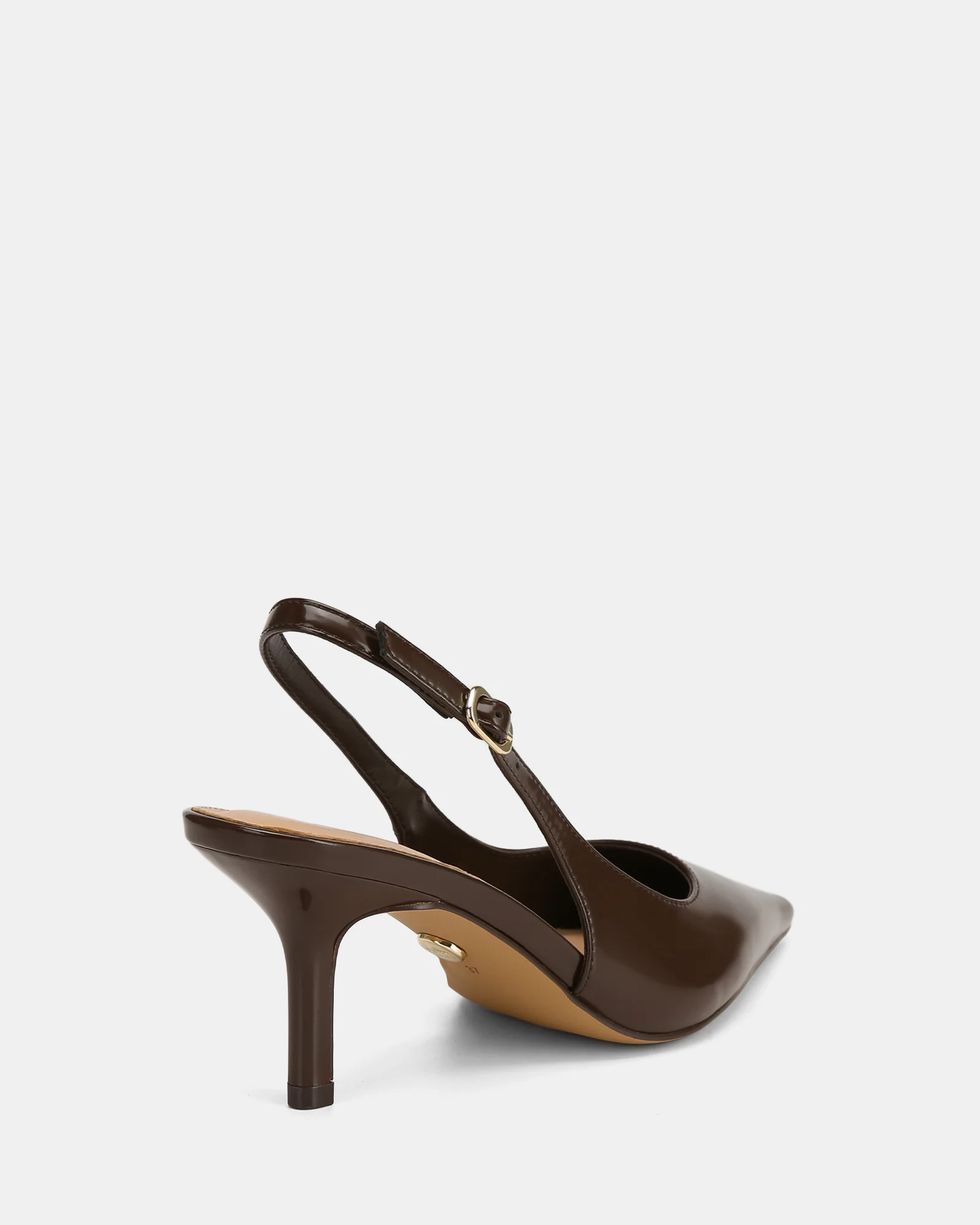 Leia Hot Chocolate Leather Slingback - Image 4