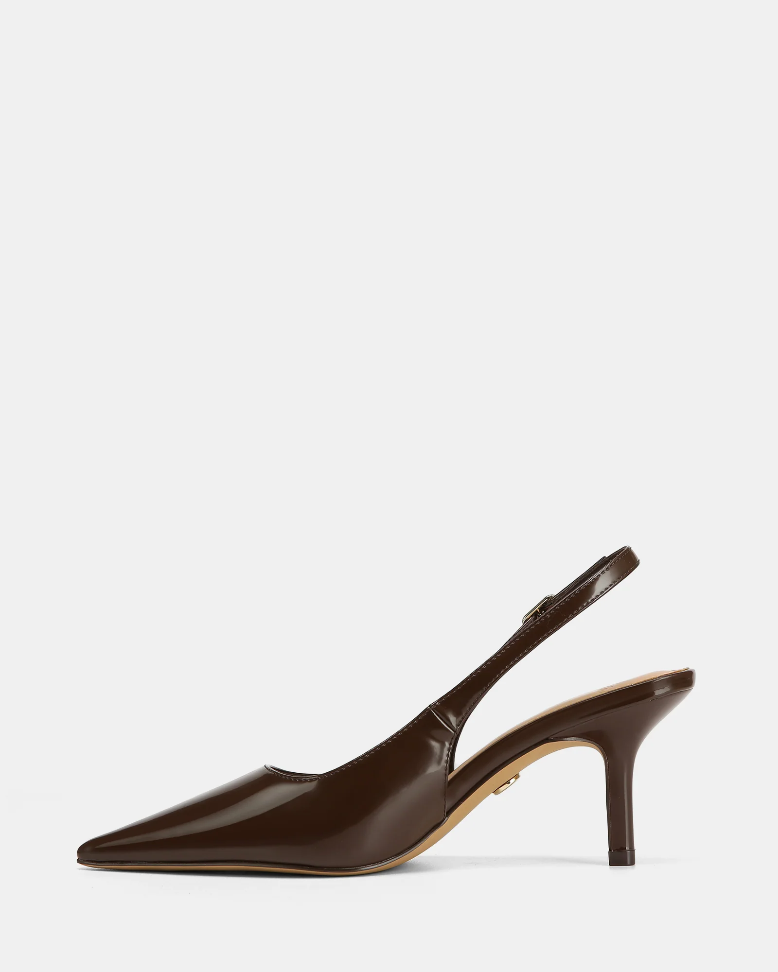 Leia Hot Chocolate Leather Slingback - Image 6