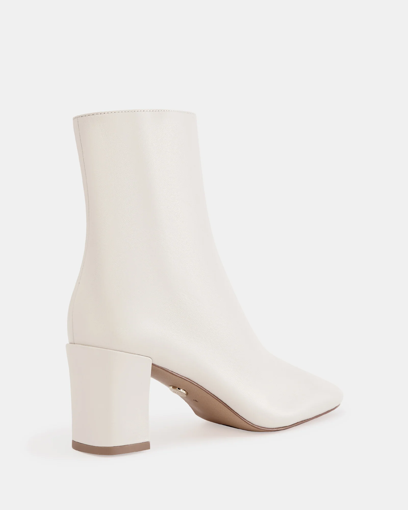 Lena Ecru Leather Ankle Boot - Image 4