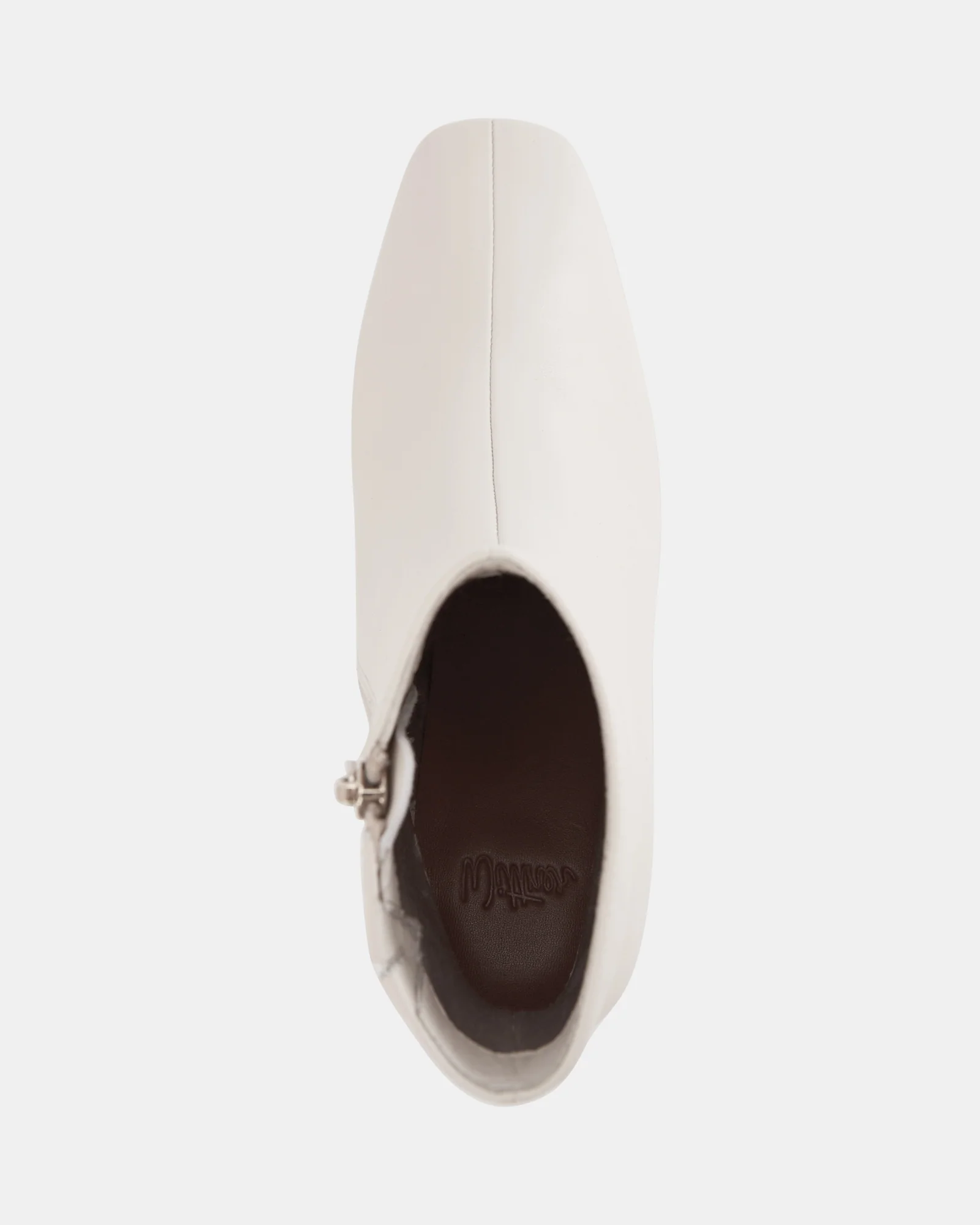 Lena Ecru Leather Ankle Boot - Image 5