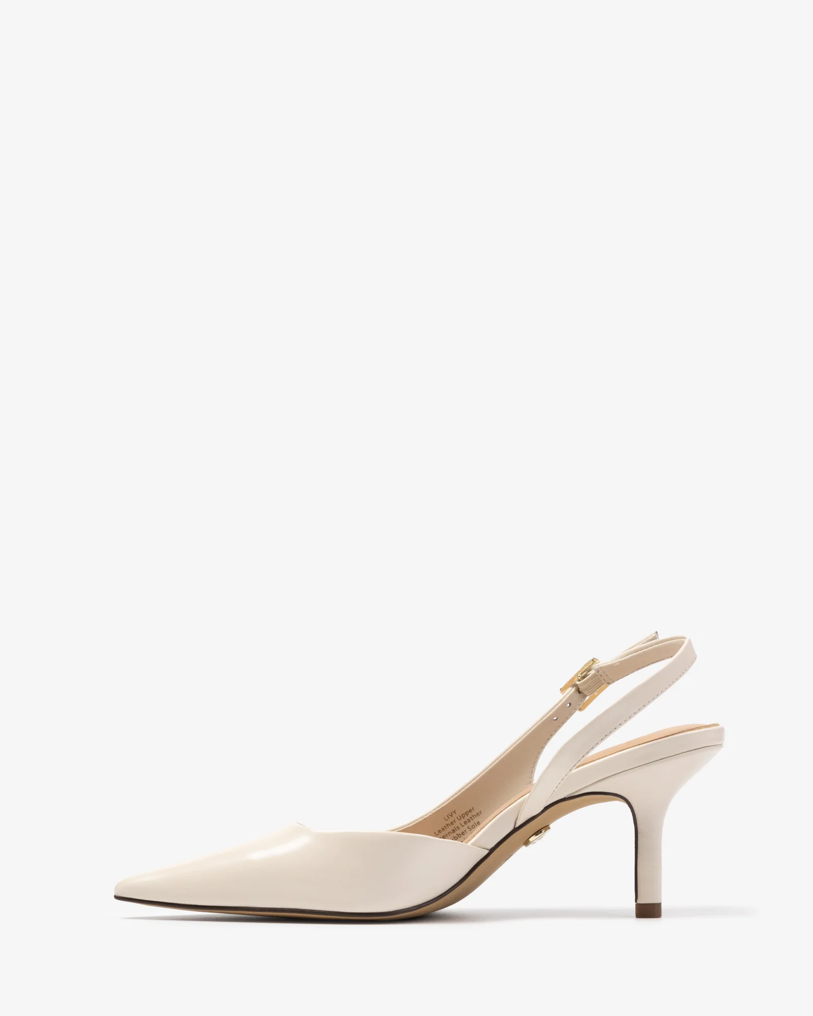 Livy Vintage Ivory Leather Slingback - Image 6